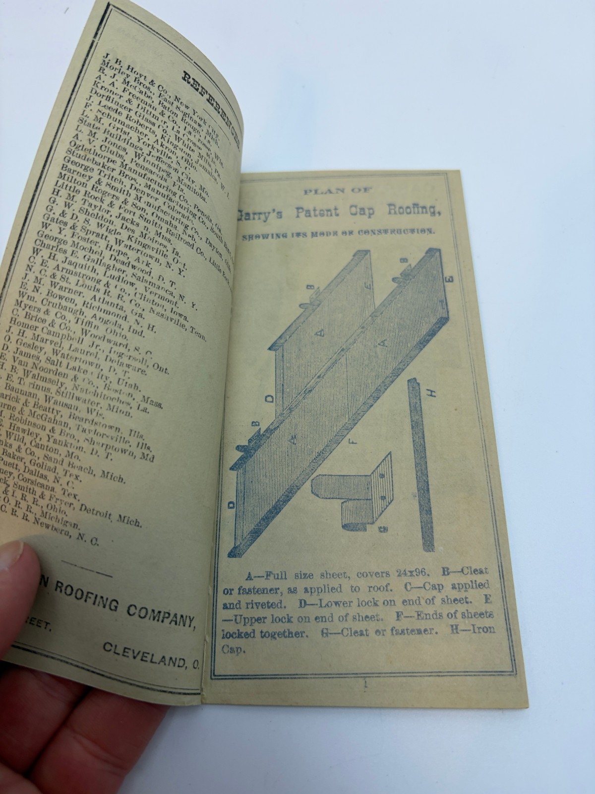 1872 Garry Iron Roofing Co Catalog Cleveland OH Patent Roofing Paint Samples 20p