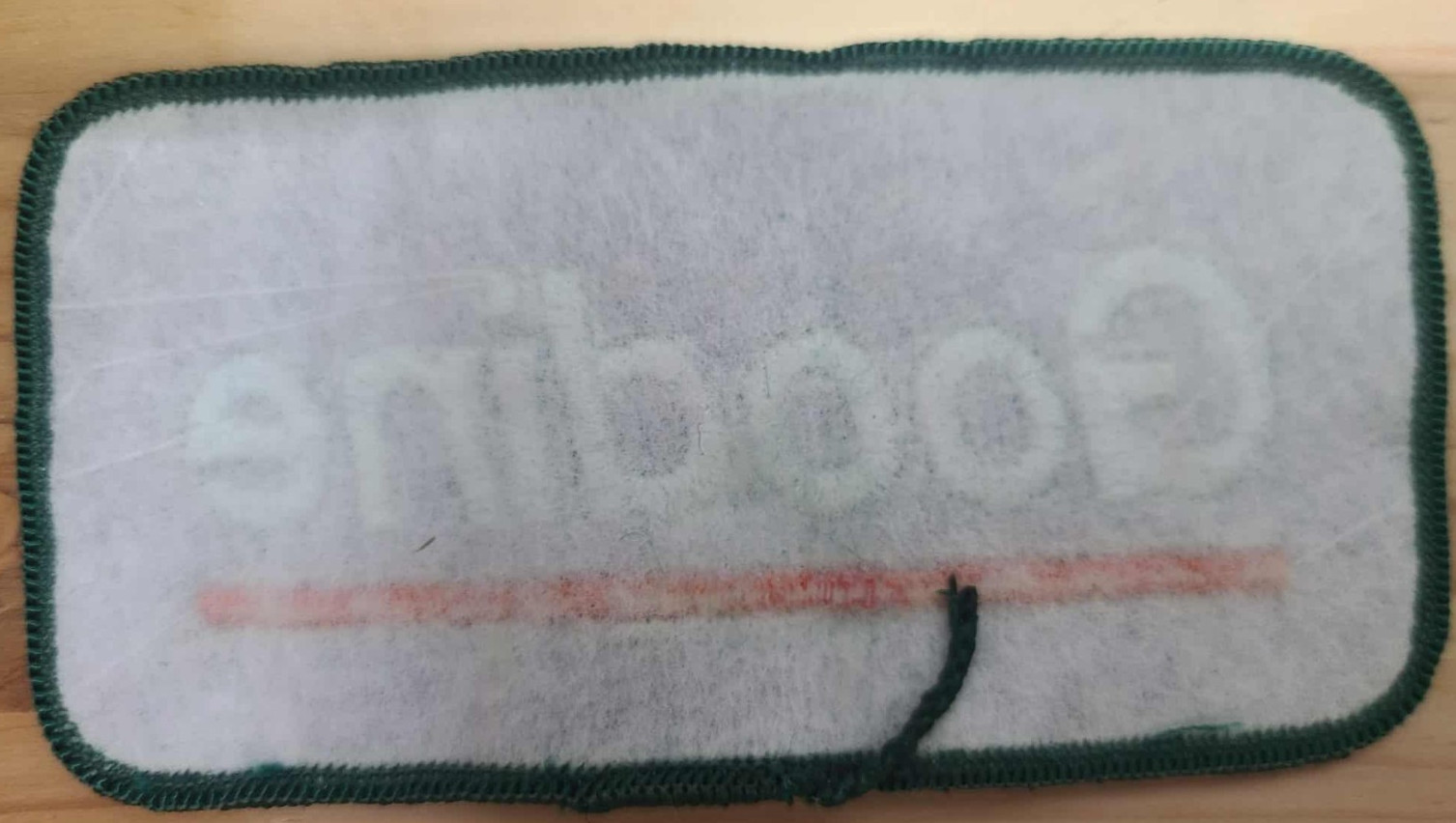 « Vintage Goodline Embroidered Patch Green White Orange Iron-On Sew-On Badge »