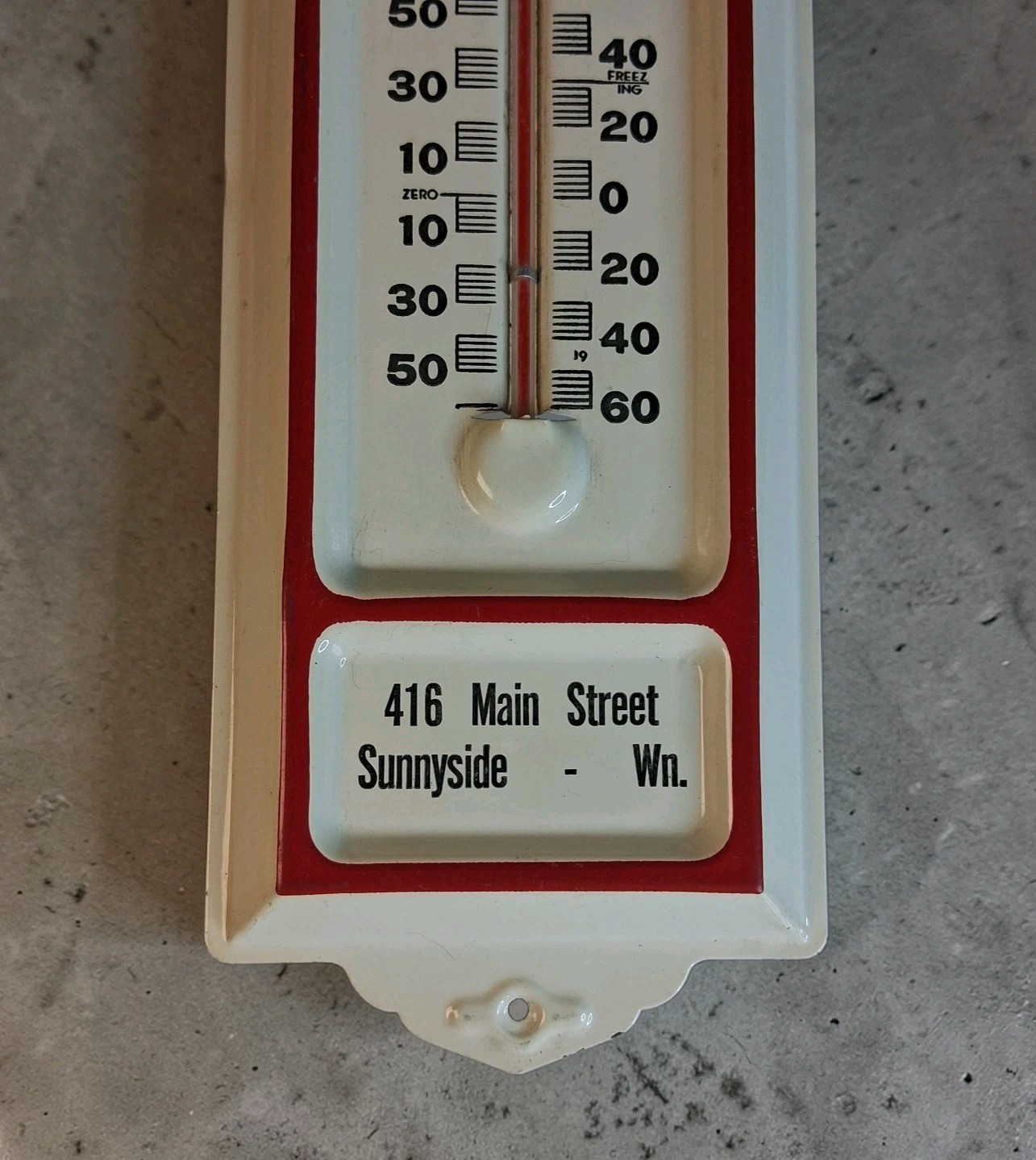Vintage Advertising Thermometer, Sunnyside Wa.