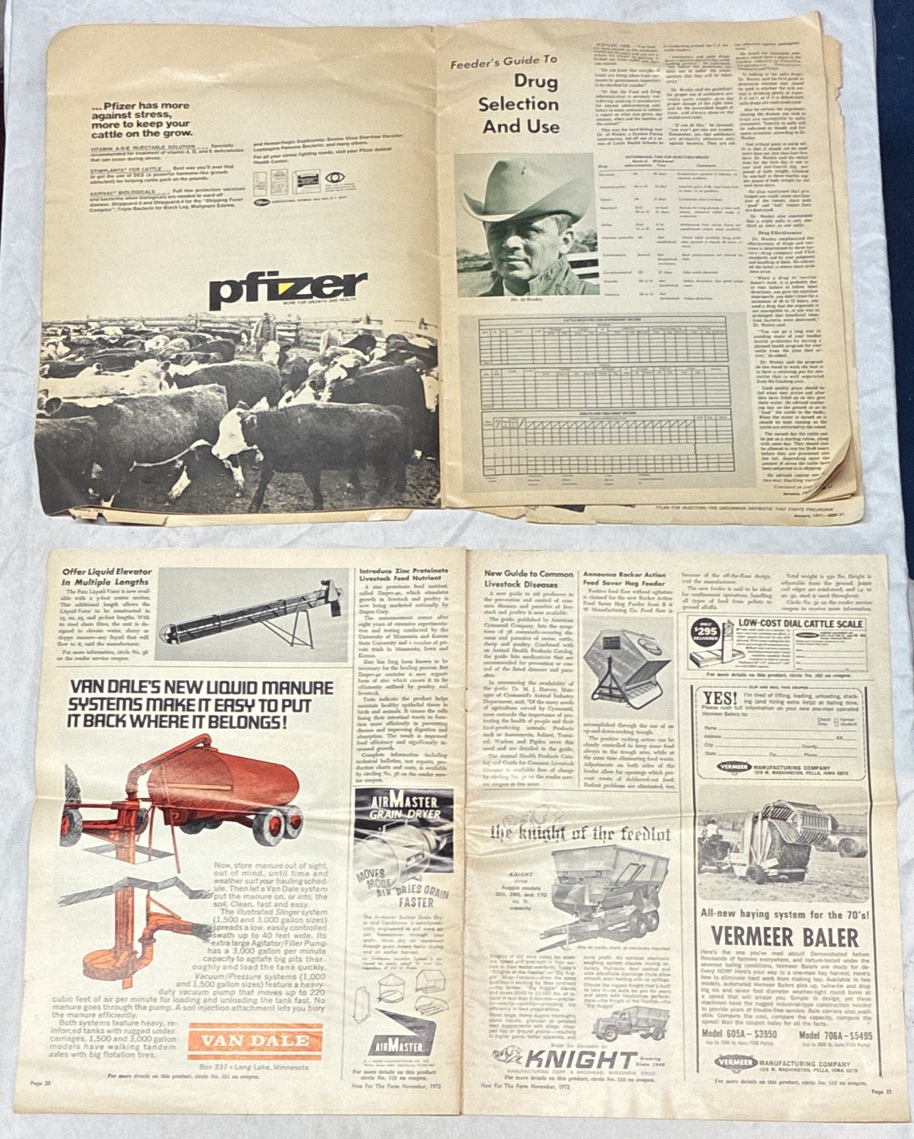 National Live Stock Producer/Drovers Journal/Beef Magazines Lot of 4 1971-1973
