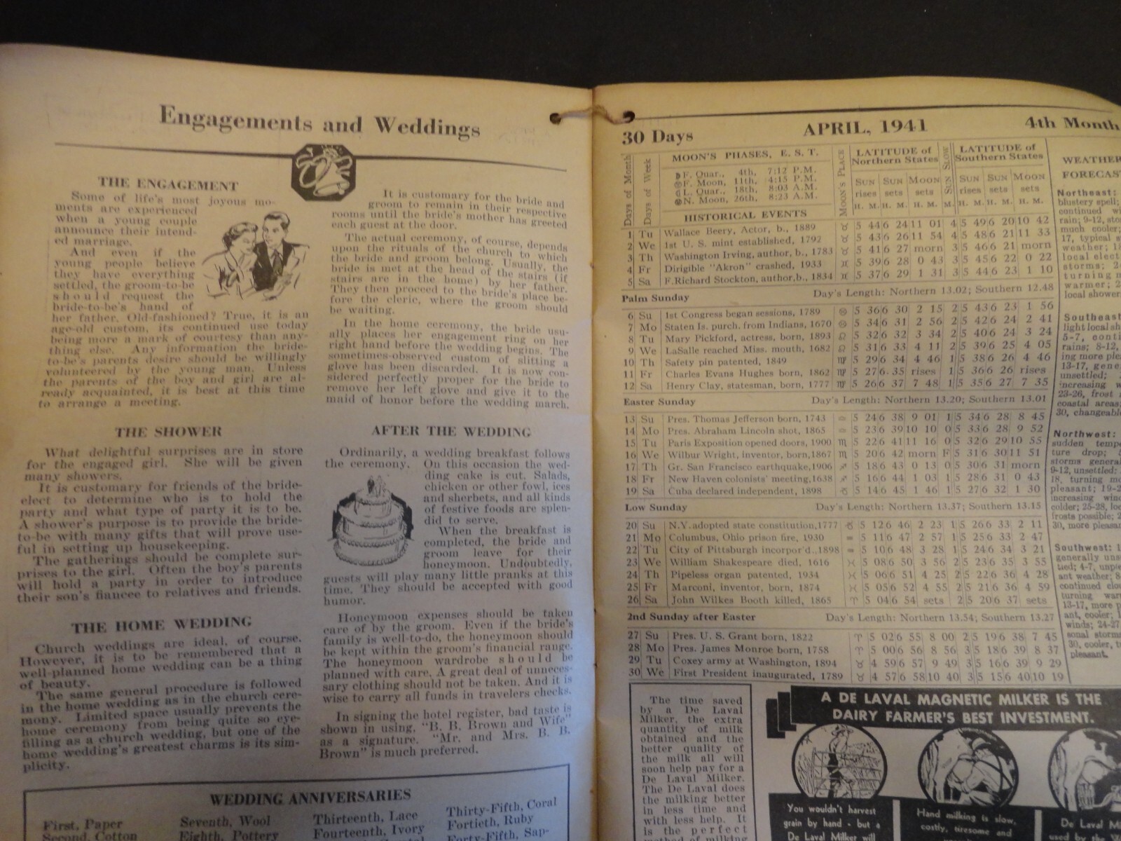 1941 DE LAVAL HANDY REFERENCE YEARBOOK DAIRY FARM SEPARATOR MILKER ARCADIA WI