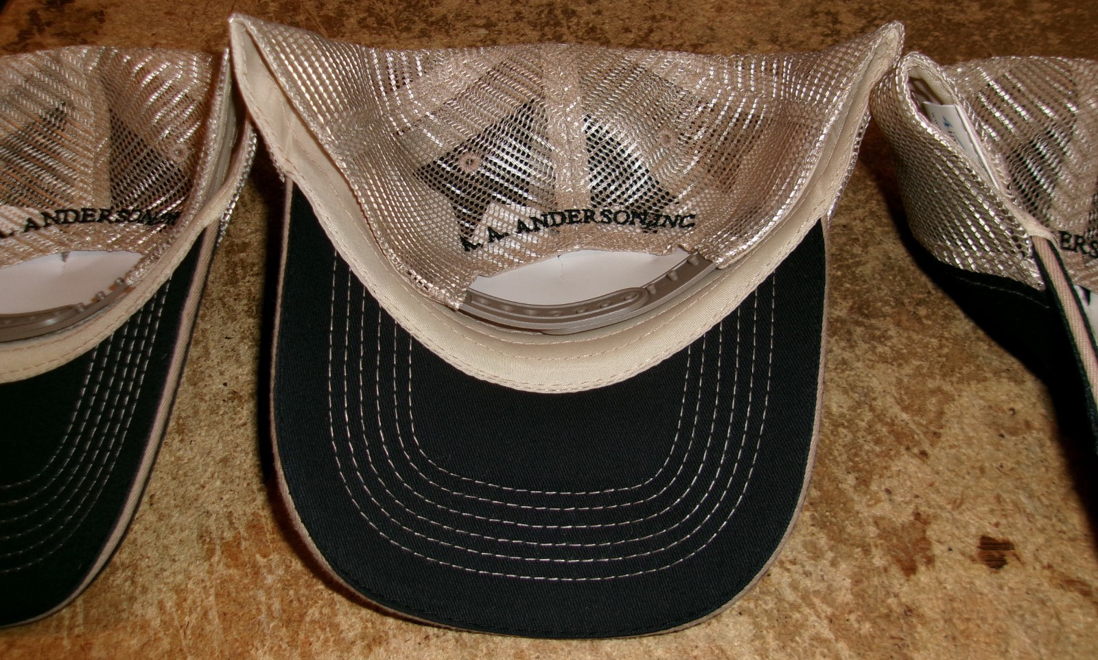 3-lot vintage Exmark lawn mower snap back ball caps A.A. anderson inc. new