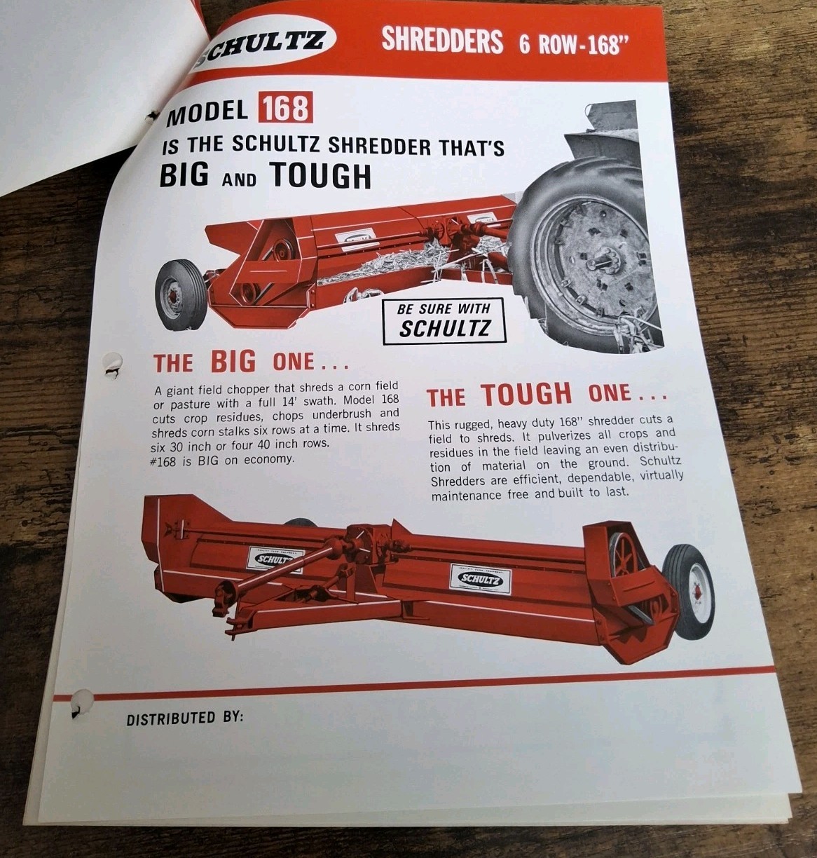 Schultz 3 Pt Chisel Plow, Deep Tiller And Spreadmaster Implement Brochures
