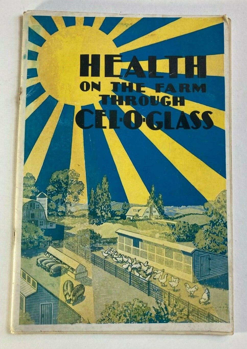 1928 Health On The Farm Through Cel-O-Glass Eggs Poultry Farming Ad Booklet