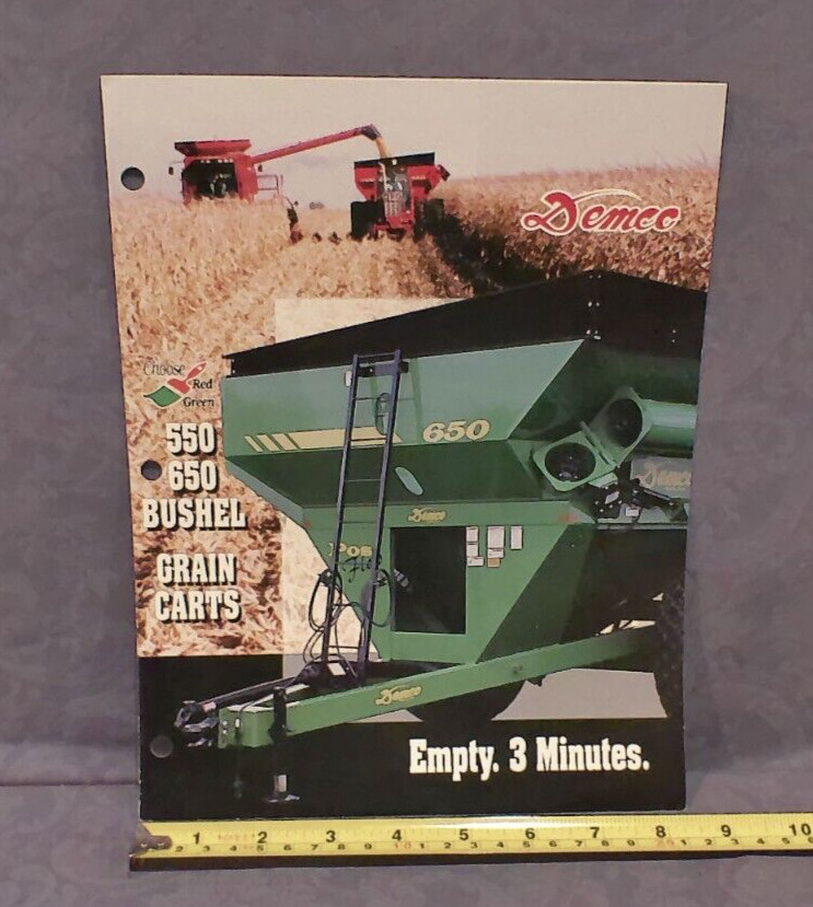 Demco 550 650 Bushel Grain Carts « Empty. 3 Minutes » Sales Brochure