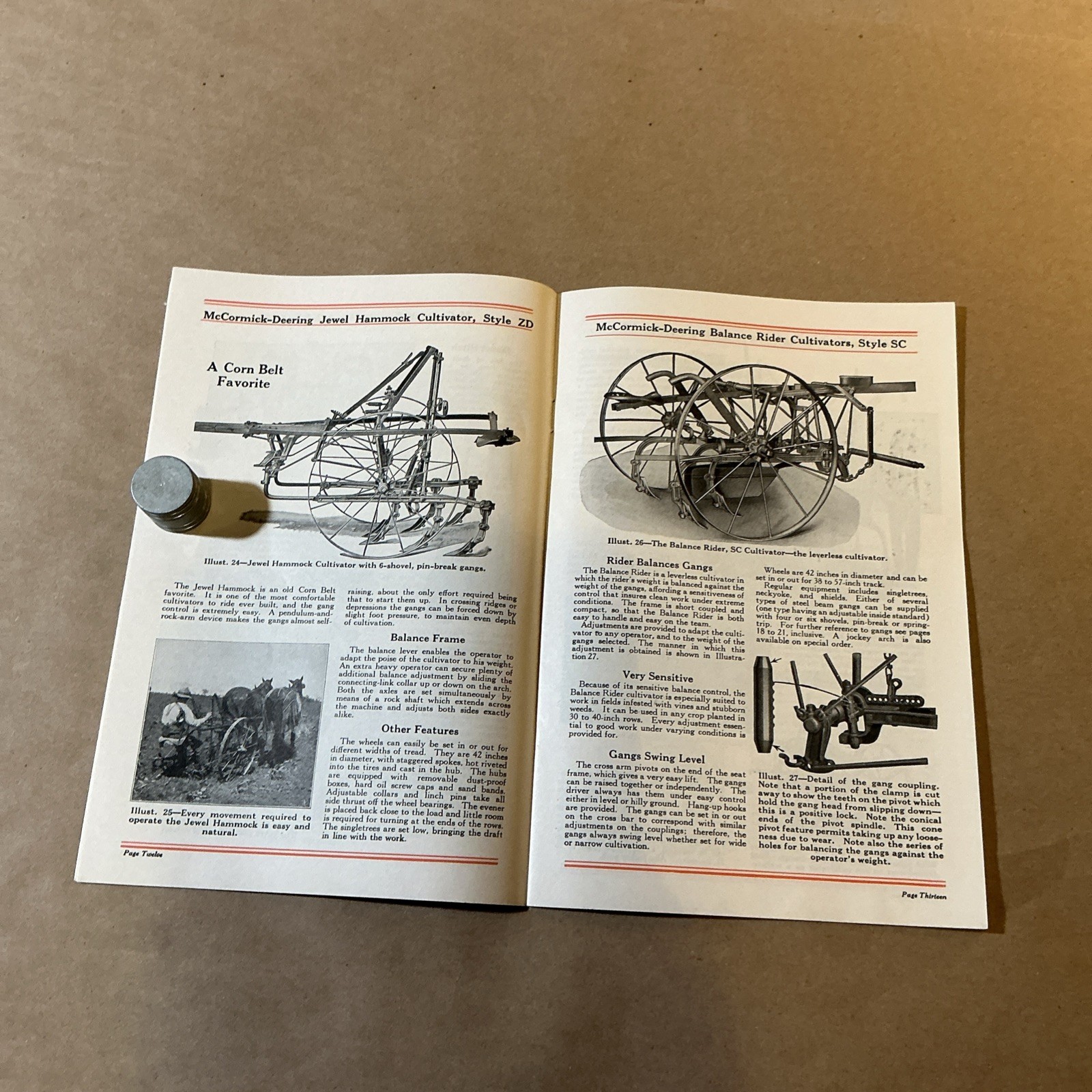 Vintage Original McCormick Cultivators Brochure As Is INV-P0931