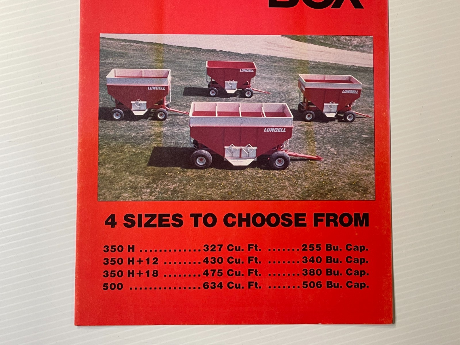 1970s Lundell Gravity Boxes – Original Dealer Sales Brochure (Dated 1970s / 80s)