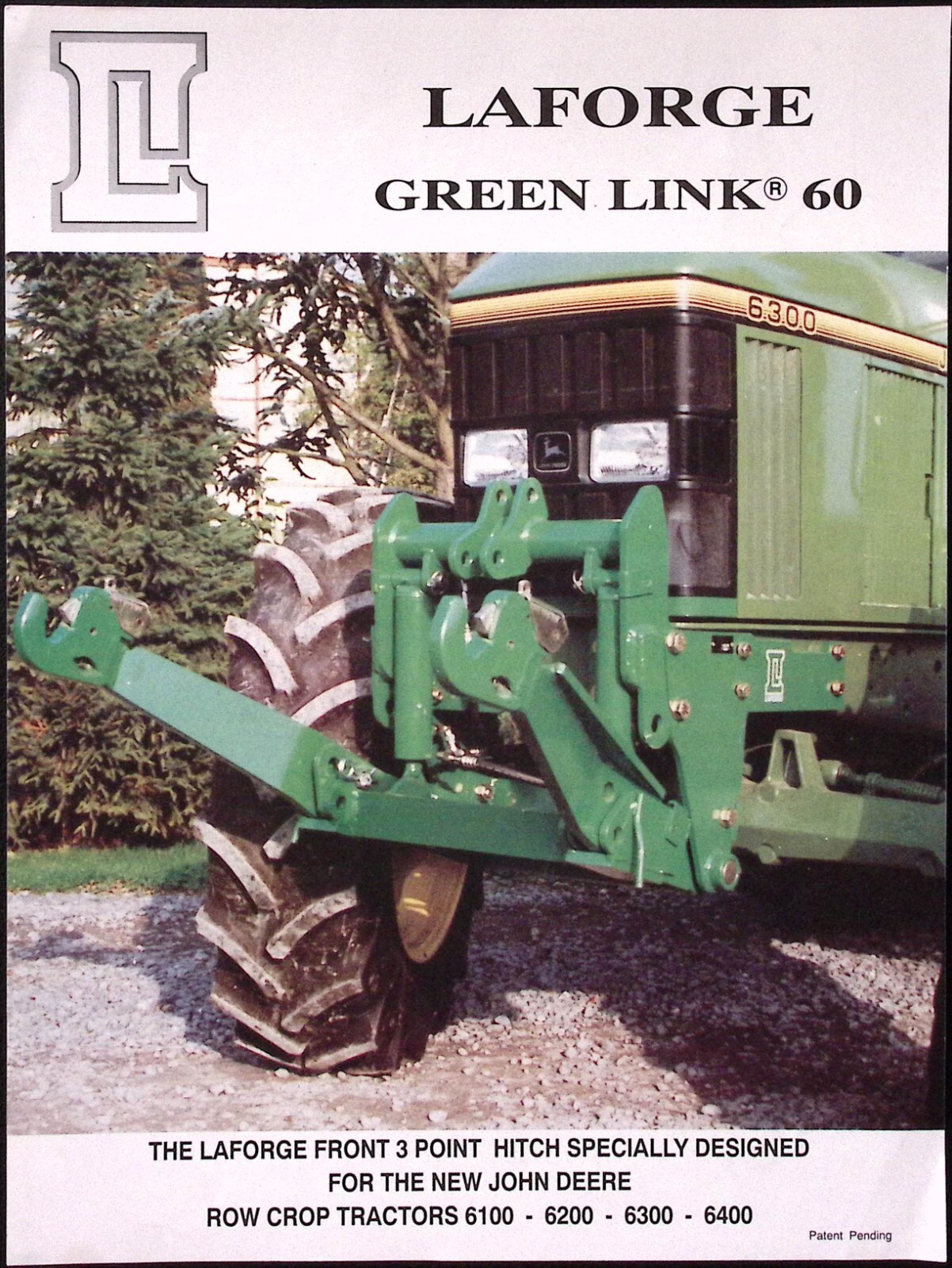 1950s LaForge Greenlink 60 3 Point Hitch John Deere 6100 6200 6300 6400 Flyer