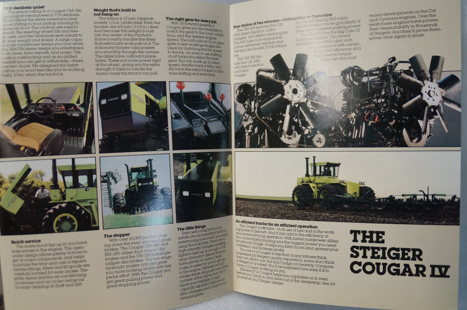 STEIGER COUGAR IV SALES BROCHURE 6 PAGES – Mint