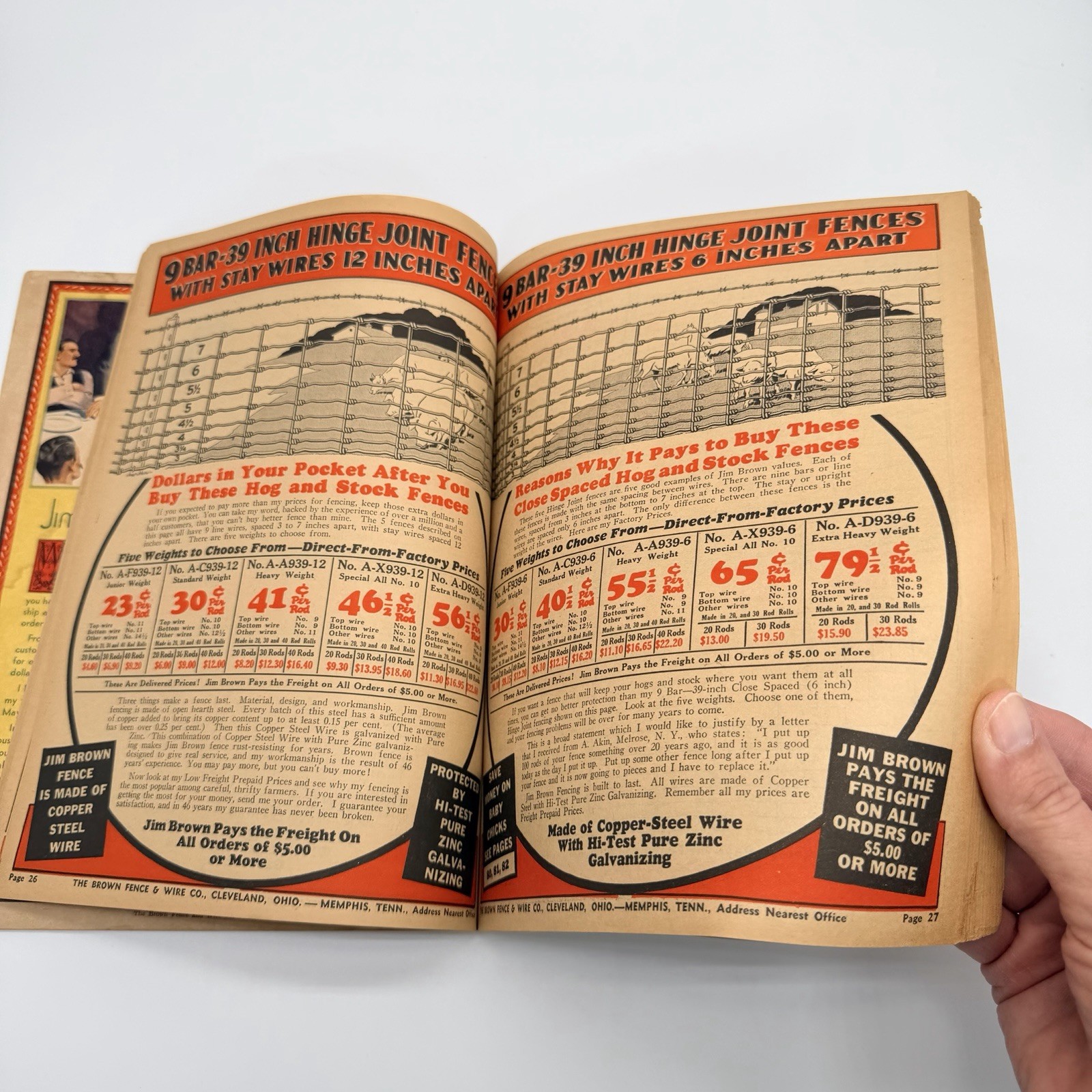 JIM BROWN&rsquo;S 1935 BARGAIN BOOK – THE BROWN FENCE & WIRE CO.- Catalog