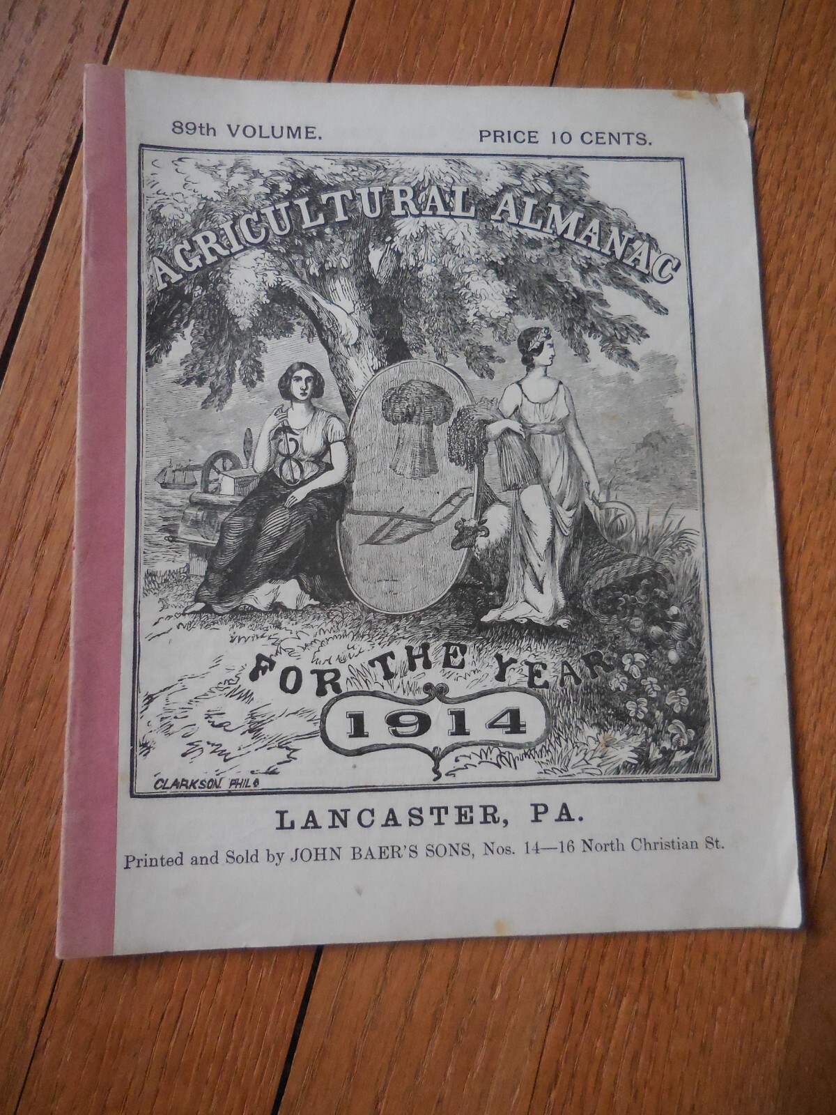 4 Vintage Agricultural Almanacs, Lancaster, PA 1911, 1914, 1916, 1917, J. Baer