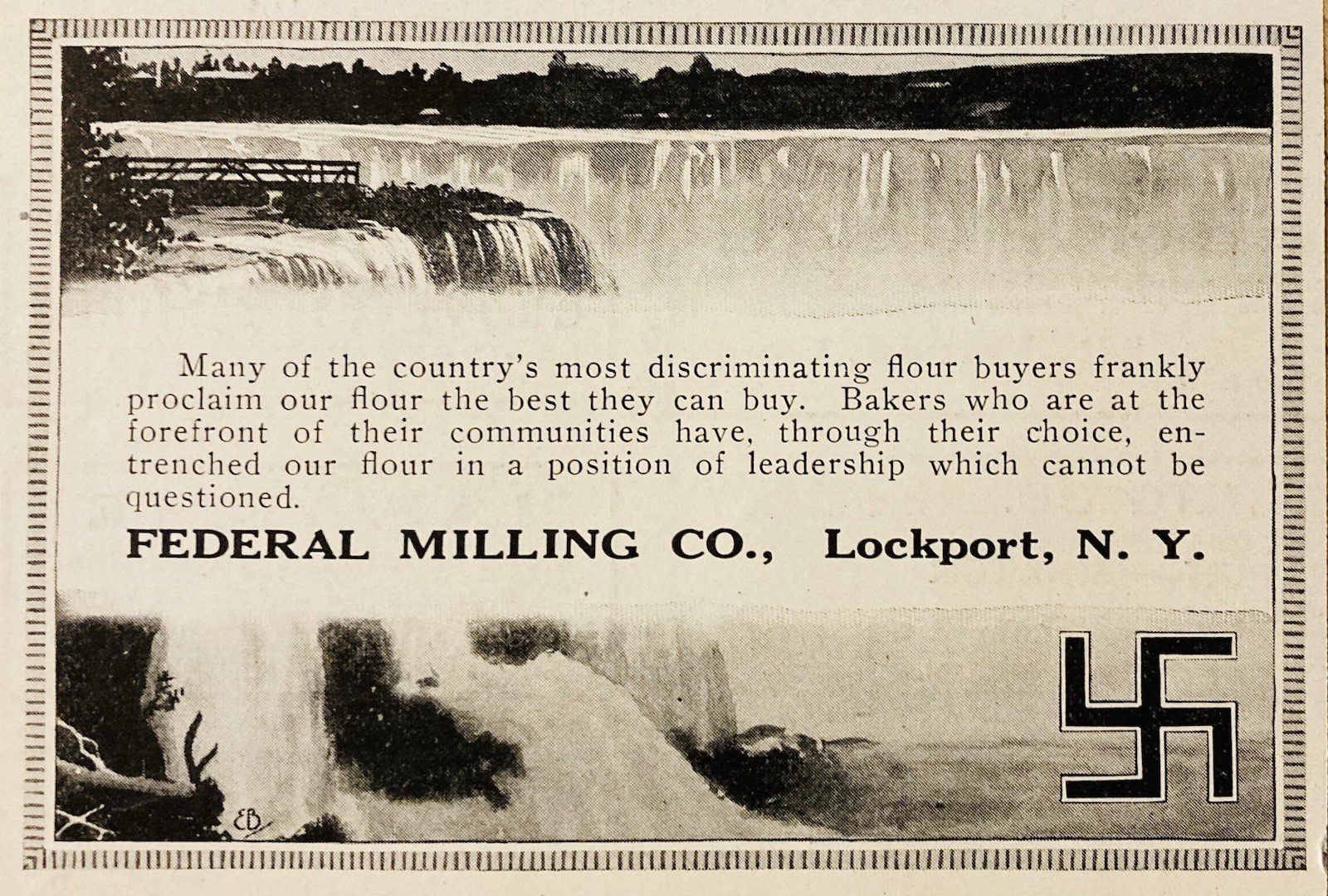 1919 AD.(PC9)~FEDERAL MILLING CO. LOCKPORT, NY. HIGH QUALITY FLOUR