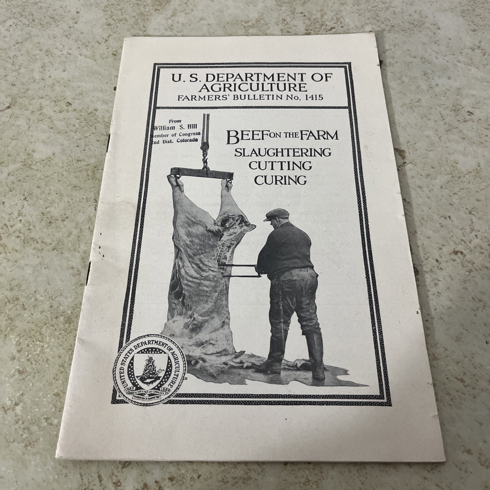 1924 USDA Department of Agriculture Bulletin~ »BEEF on the FARM » Slaughtering…