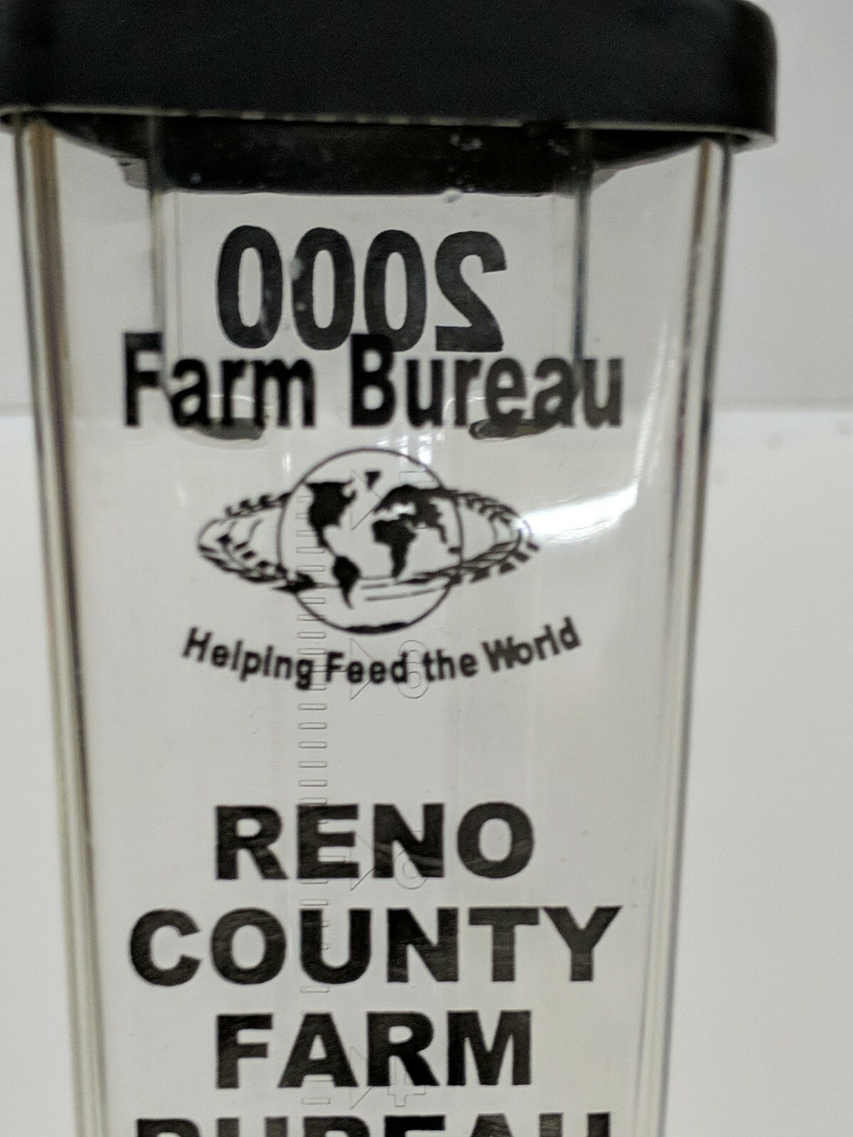 Reno County Farm Bureau Advertising Rain Gauge Kansas Farm AG 2000