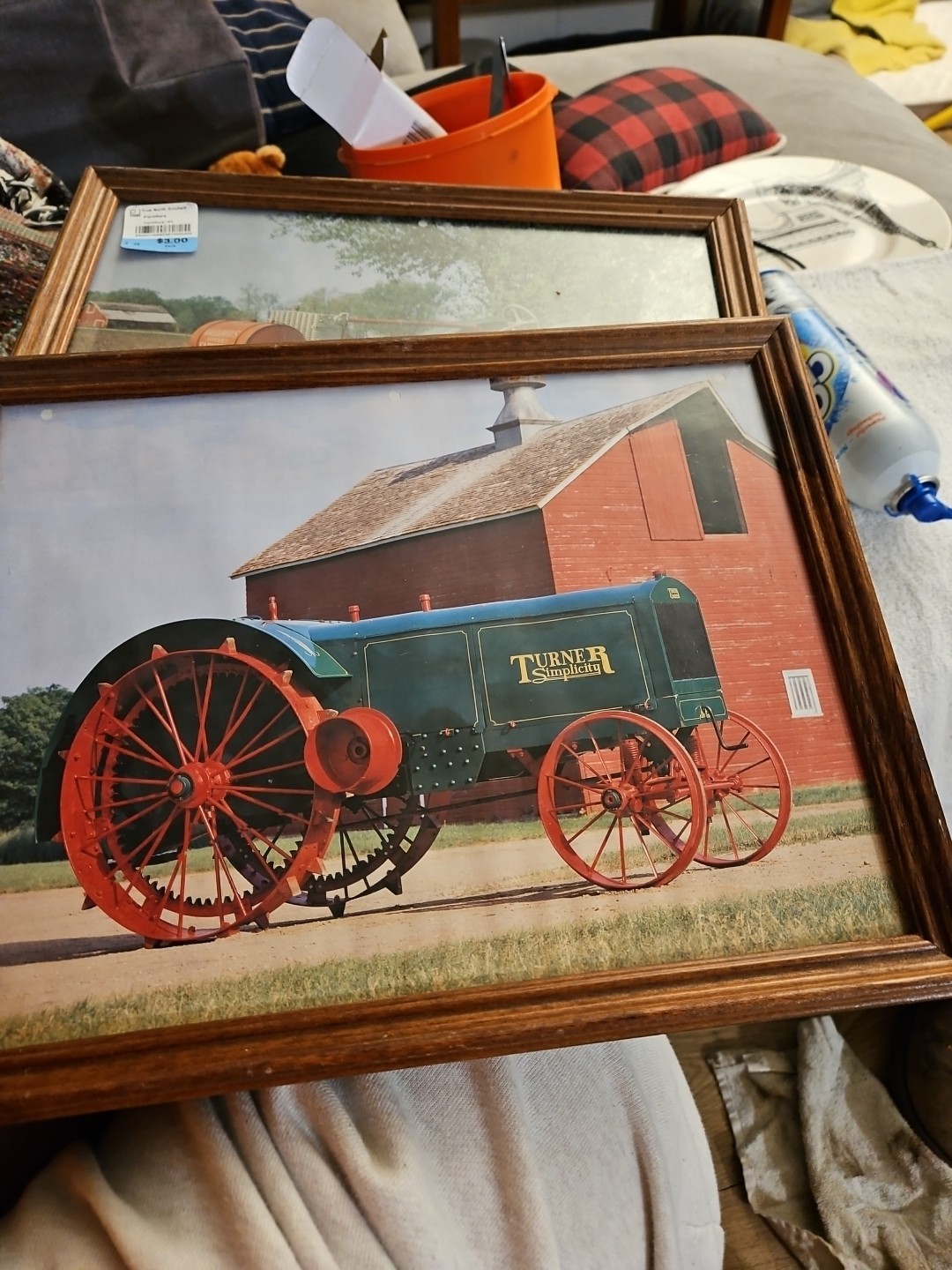 Framed Picture Of Vintage Turner Simplicity Tractor F1