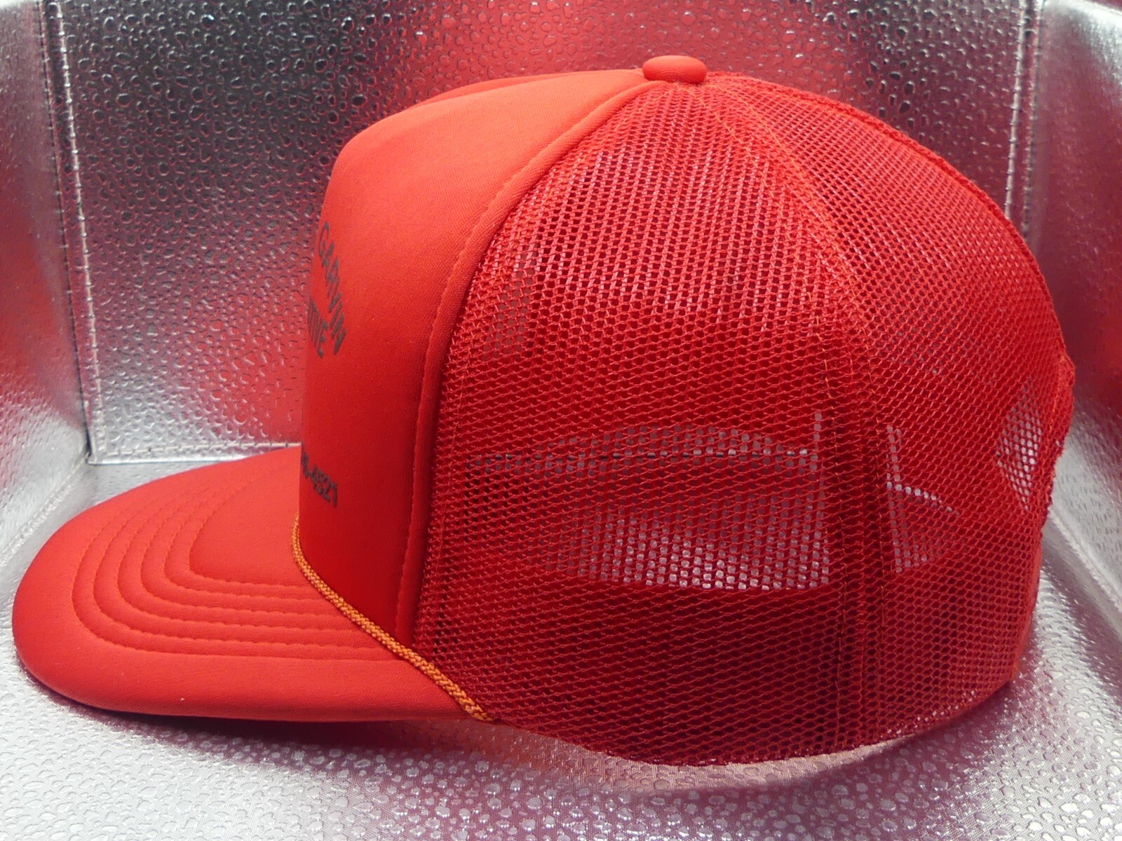 Tracy Garvin Cooperative MN Farming Services Red Black Rope Mesh Trucker Hat Cap