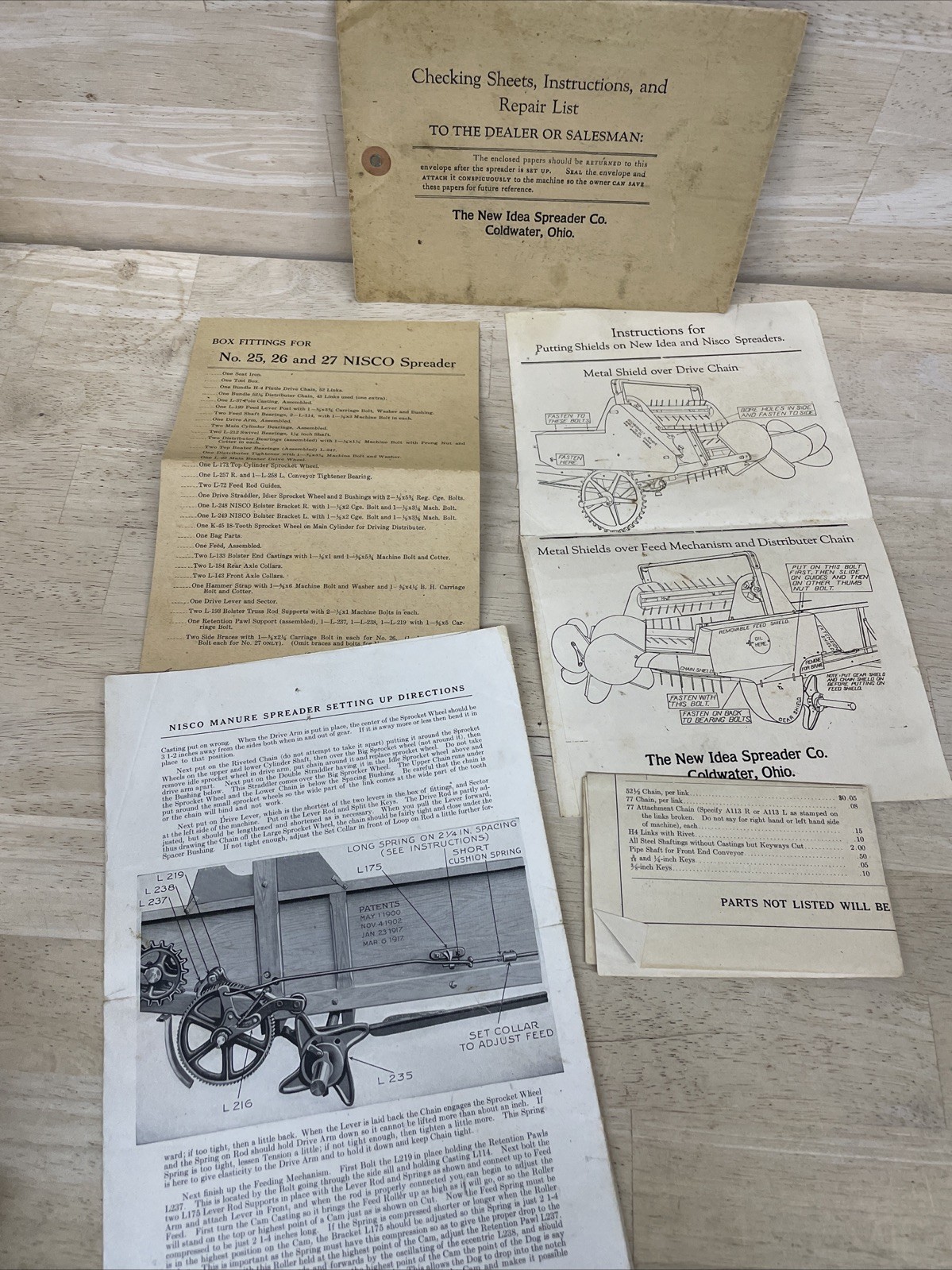 Antique Tractor Wetmore Hammer Mills New Idea Spreader Co. Farm Owner Manual Lot