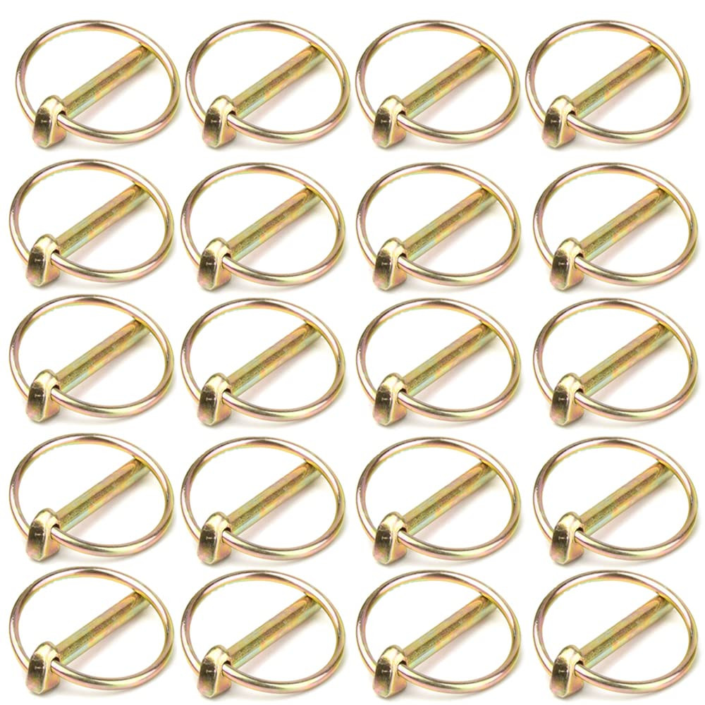 6 PCS 7/16 Lynch Pin Assortment Kit Linch Pin with Ring Heavy Duty Lynch Pin for