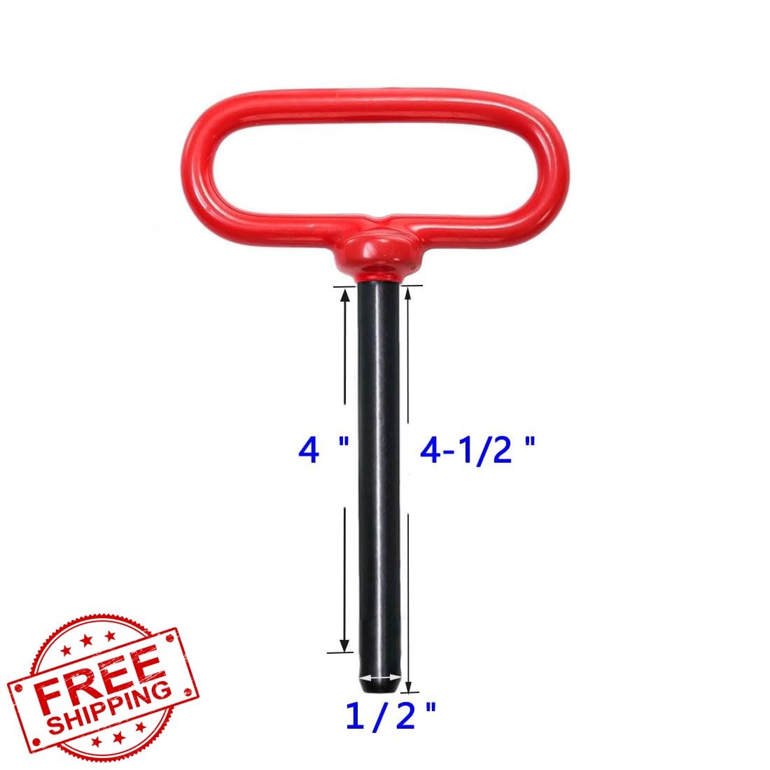 Witlans 1/2 Trailer Hitch Pin Red 1/2×4-1/2&Prime;