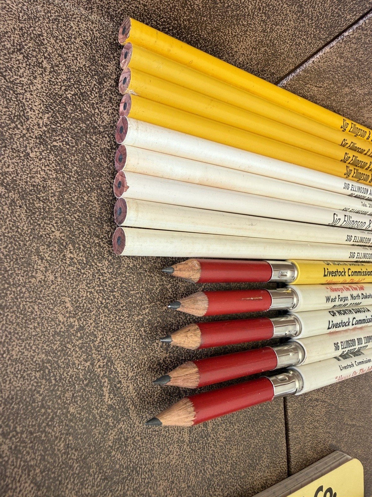 VTG Advertising W. Fargo, ND-Livestock Sig Ellingson-Pencils-Bullet Pencils LOT