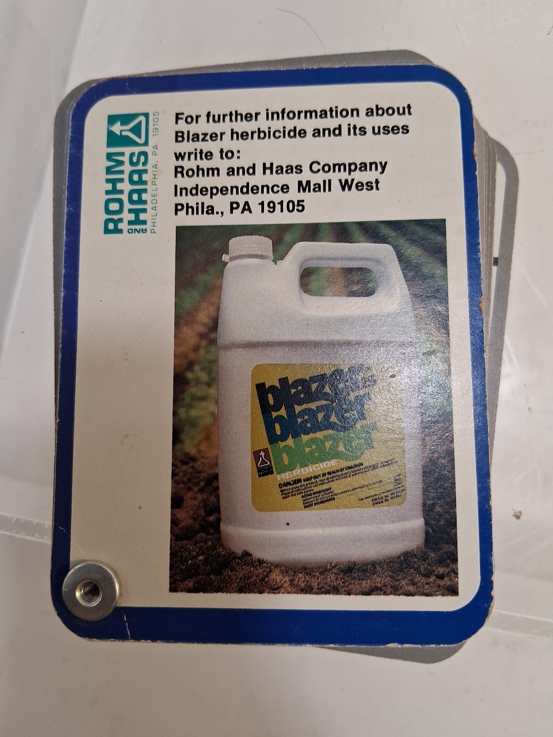 Vintage Rohm & Haas blazer Herbicide Weed Identification Guide Cards Look Read