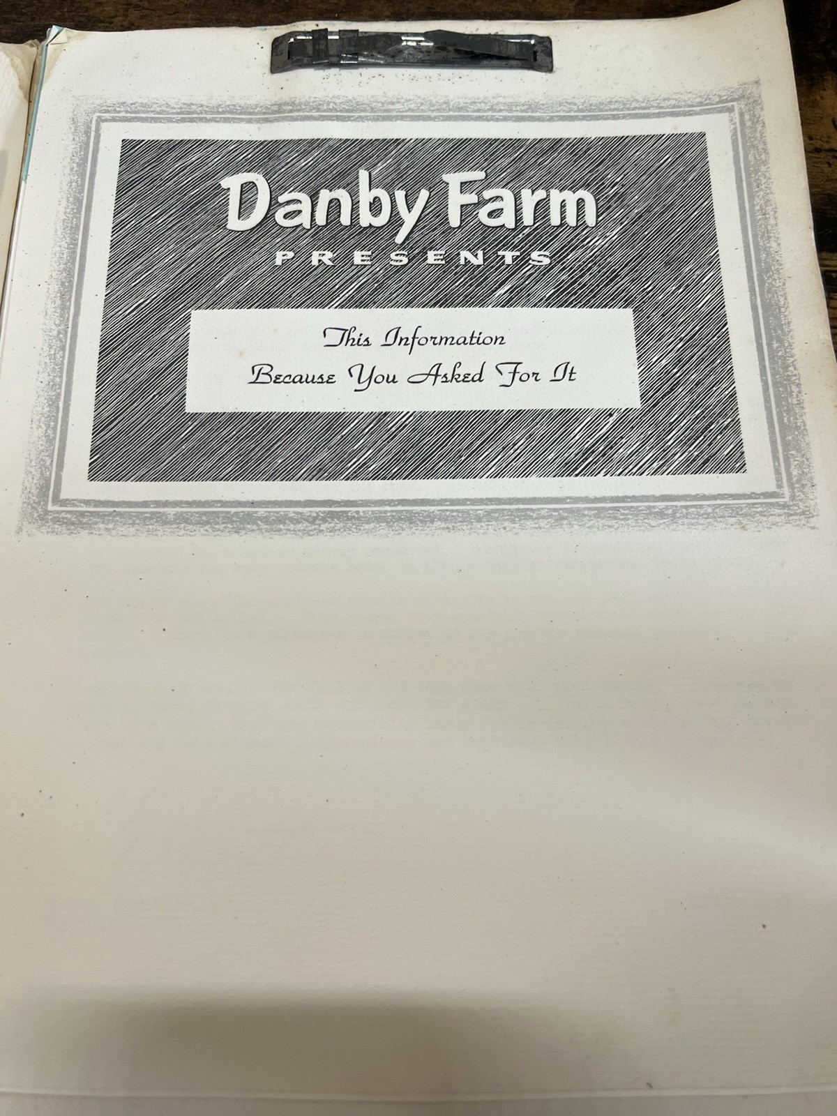 1961 Danby Farm Miniature Donkey Brochure Photo Letter Ephemera Lot