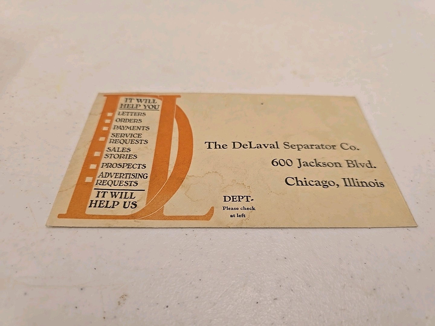 Vintage De Laval Seperator Chicago Advertising Illustrated Letter Cover Envelope