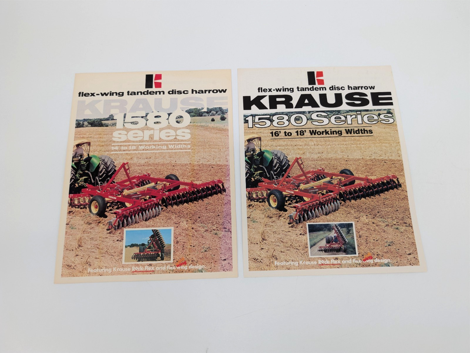10pc LOT Vintage Krause Tandem Offset Heavy-duty Flex-wing Disc Harrow Brochures