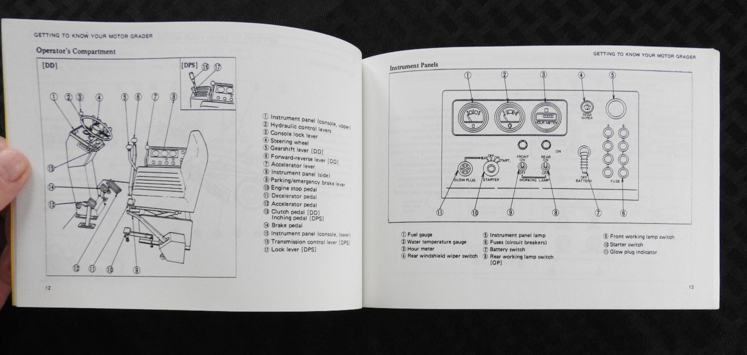 1980&rsquo;s Mitsubishi MG100 MG150 Motor Grader Owners Operators Maintenance Manual