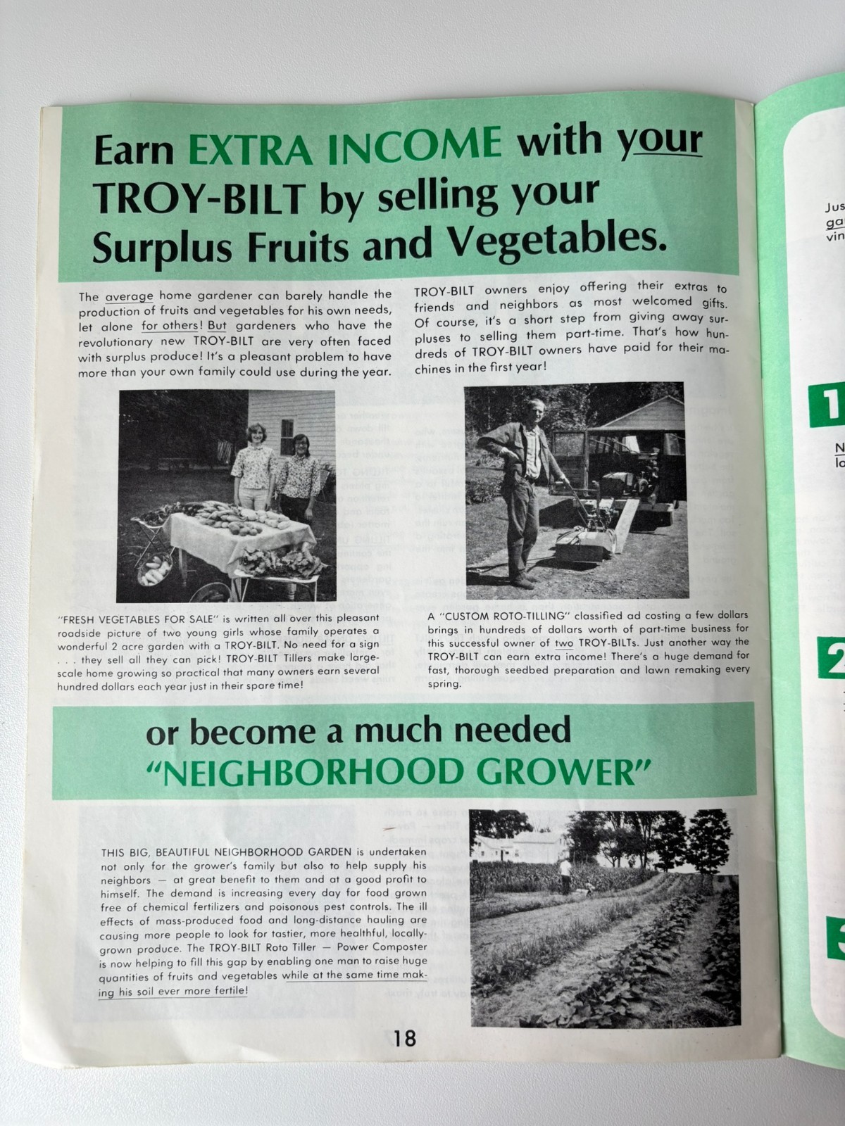 Troy-Bilt Roto Tiller Power Composter Advertisement Brochures 1971 Troy NY