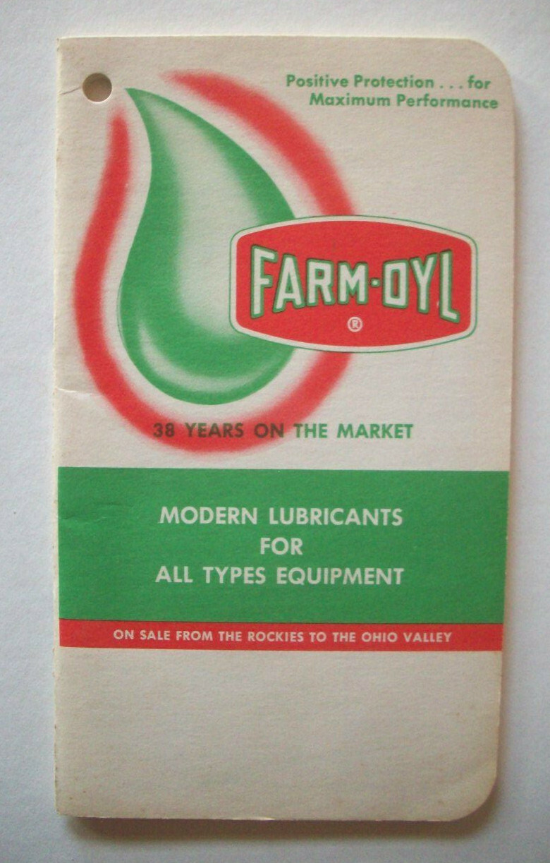 Farm Oyl advertising Notepad memo book clean unused