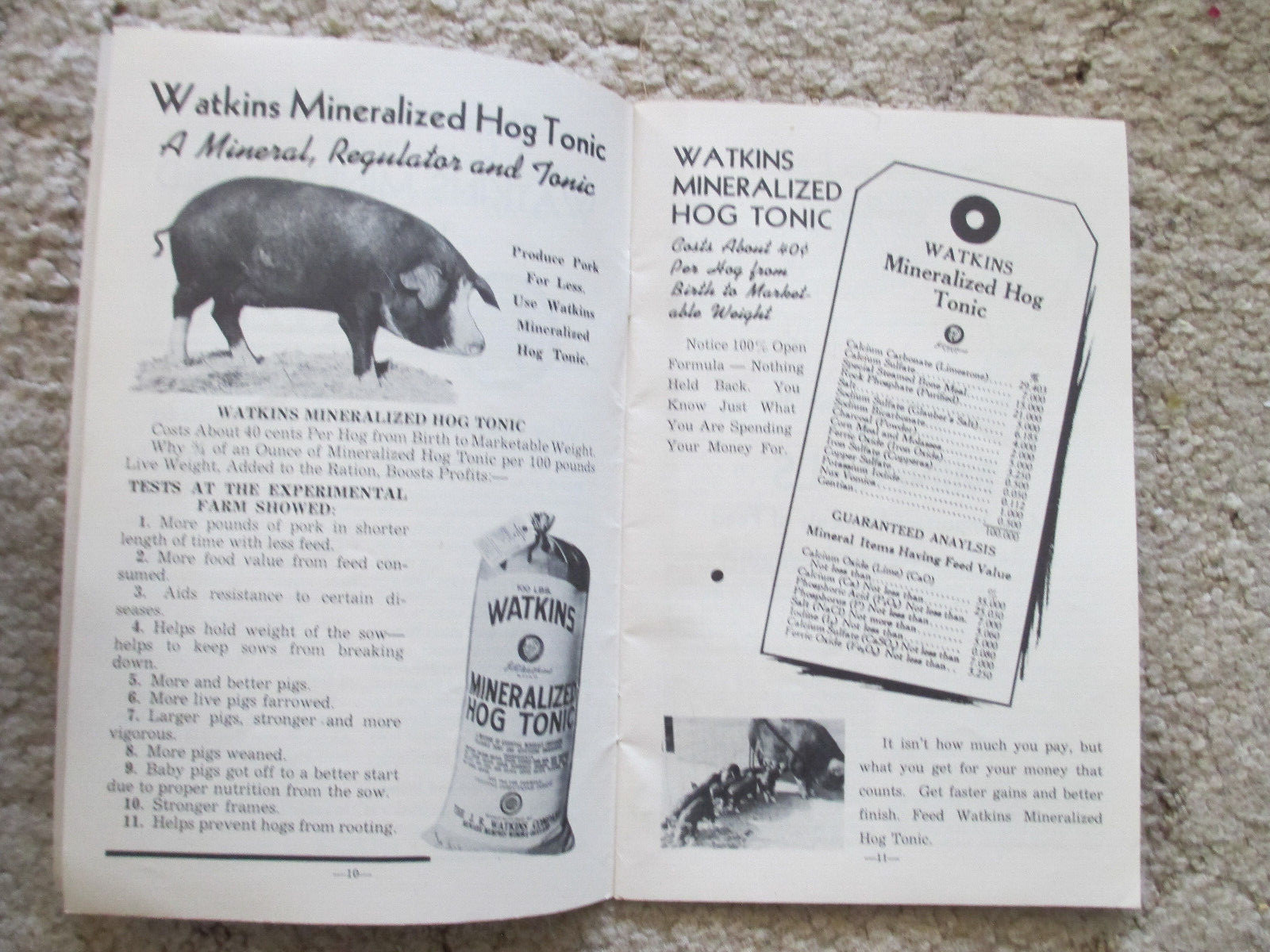 1930&rsquo;S J.R. WATKINS DEPENDABLE STOCK & POULTRY PREPARATIONS BOOKLET GUIDE FARM