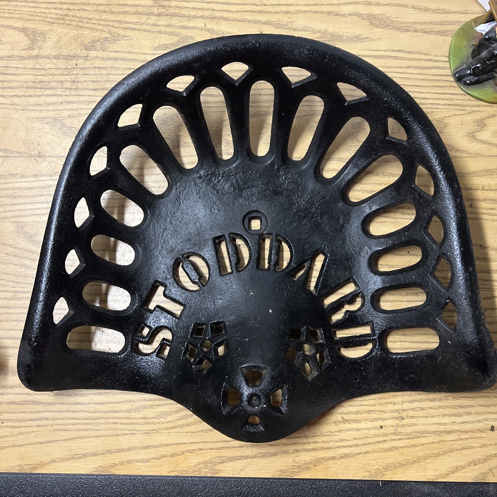 Vintage Stoddard Cast Iron Tractor Seat Antique Farm Tools Equipment