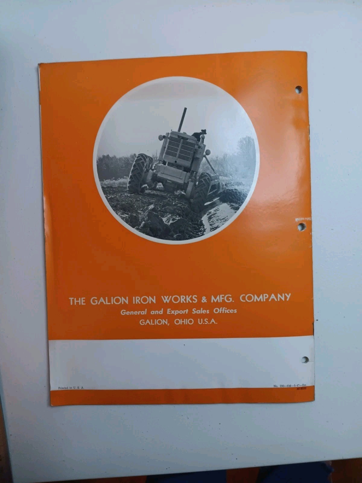 Galion Motor Grader 102 Sales Catalog No. 290 Brochure Advertising Book Specs