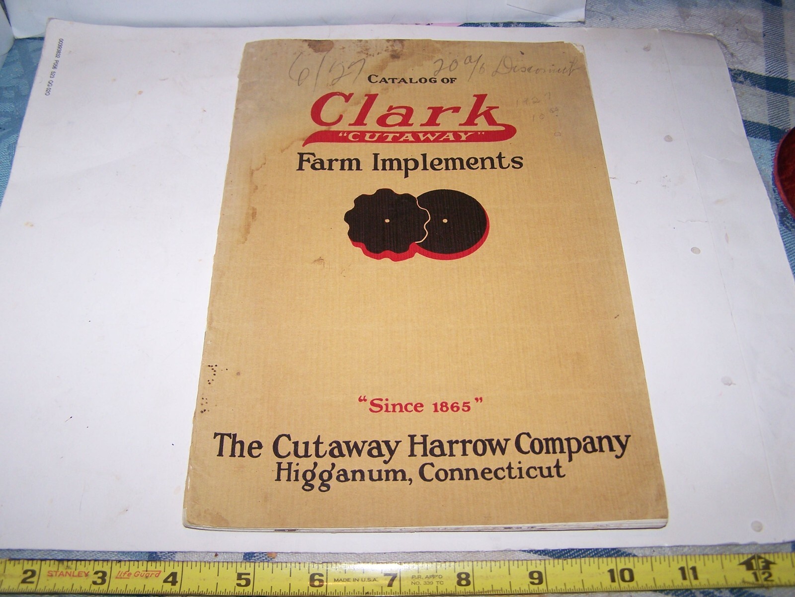 CLARK CUTAWAY Farm Implement Sales Catalog Horse Drawn Tractor Sulky Disc Harrow