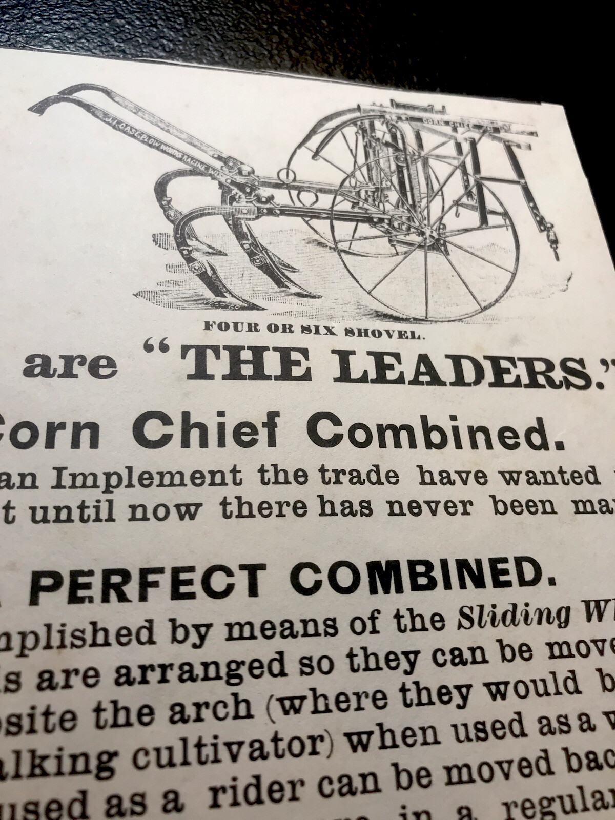 1889 J.I. Case Plow Works Farm Machinery Advertising – Racine – Wisconsin