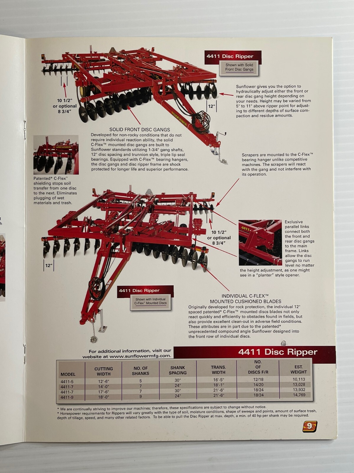 Sunflower – Primary Tillage Tools – Sales Brochure *Original Brochure* 2002