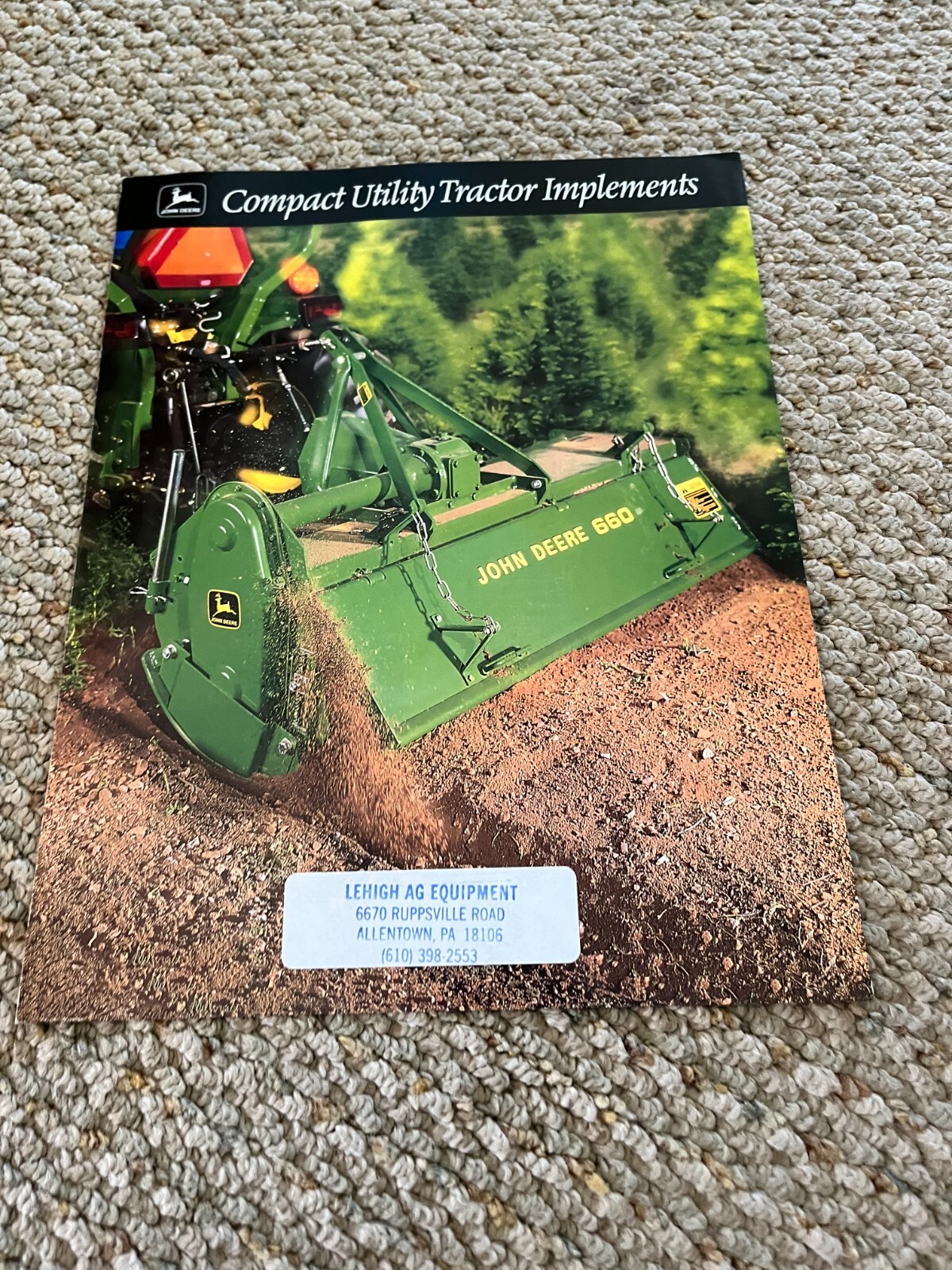 John Deere Compact Utility Tractor Implements for 1994 Brochure FCCA