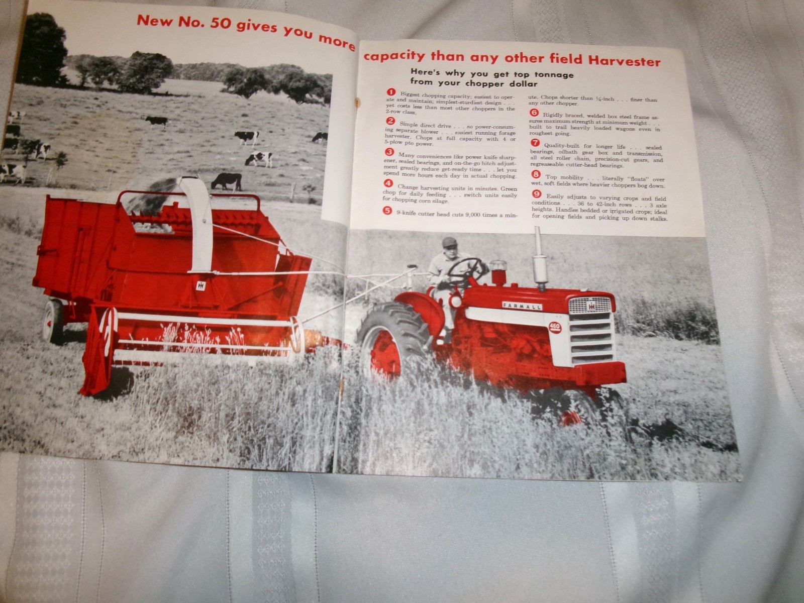 Vintage International 50 Field Harvester Sales Brochure 1960s. L@@K!!