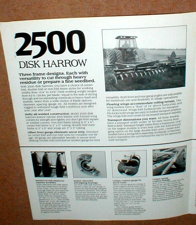 Deutz-Allis 2500/2600 Tandem Disk Harrows Dealer Full Color 4 Page Brochure
