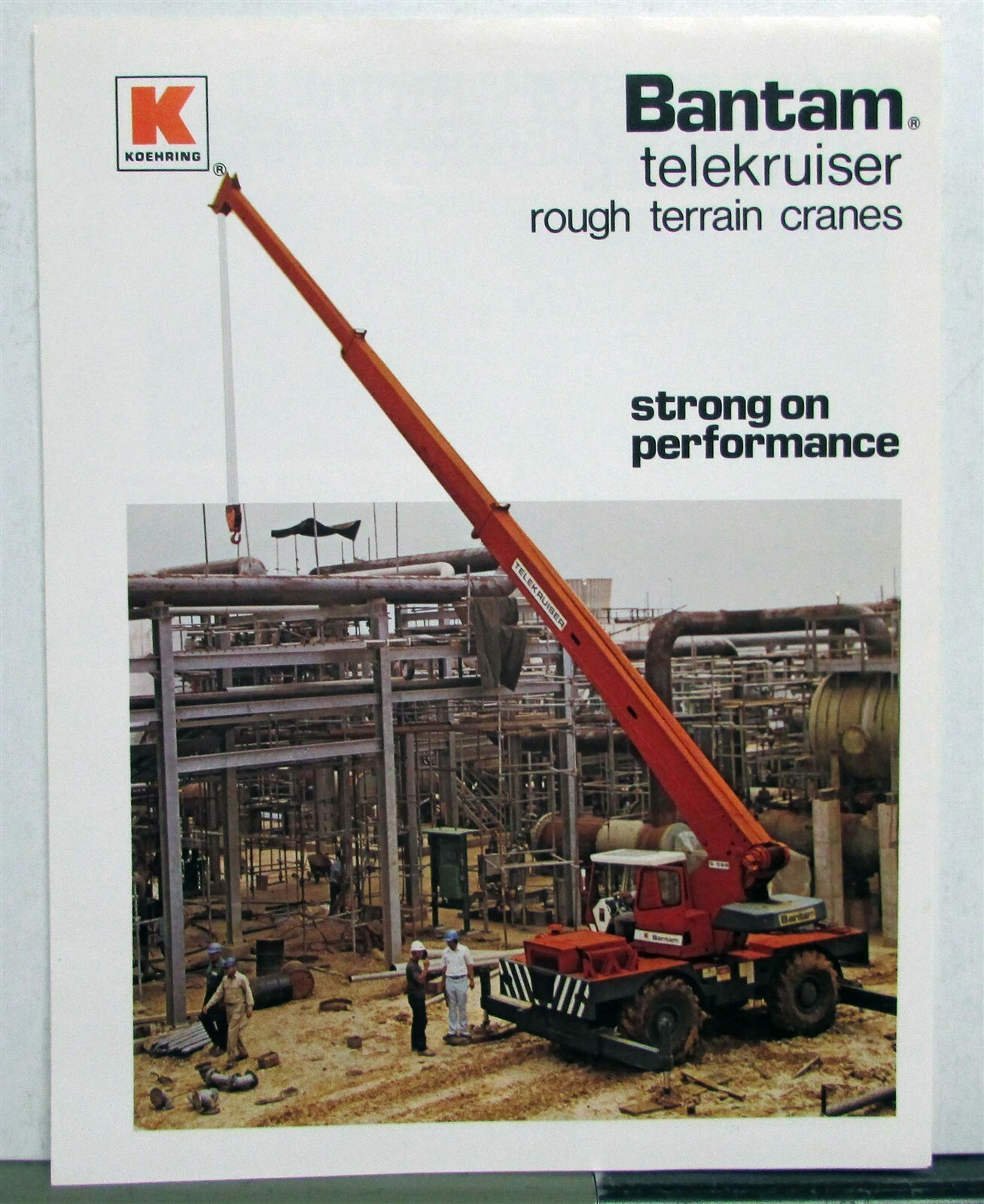 1980s Bantam Telekruiser Rough Terrain Cranes Construction Sales Tri-Folder