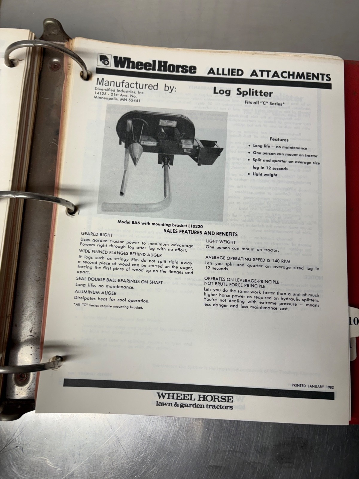 VIntage Wheel Horse Dealer Sales Guide Manual Attachment Guides & Brochures