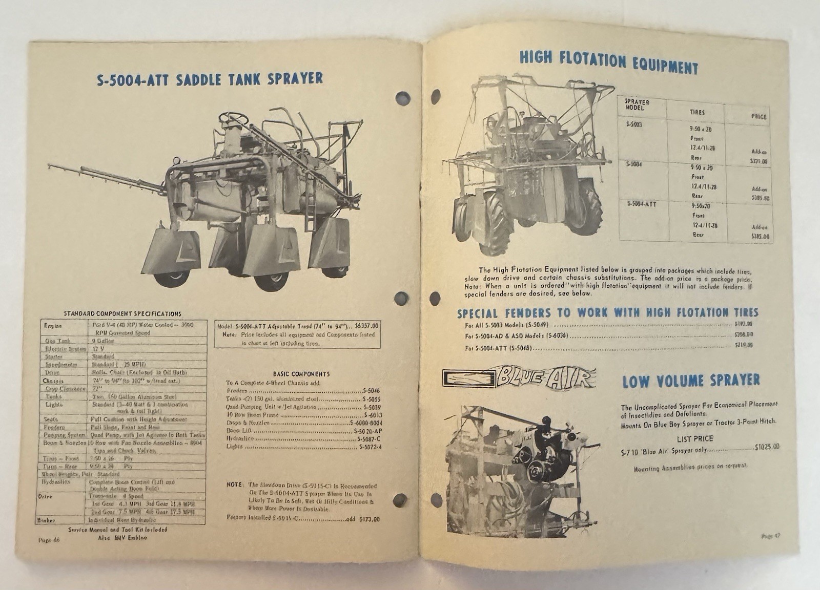 Vintage 1971 BLUE John Blue Company Machine Catalog 1970 1971 Prices Farming