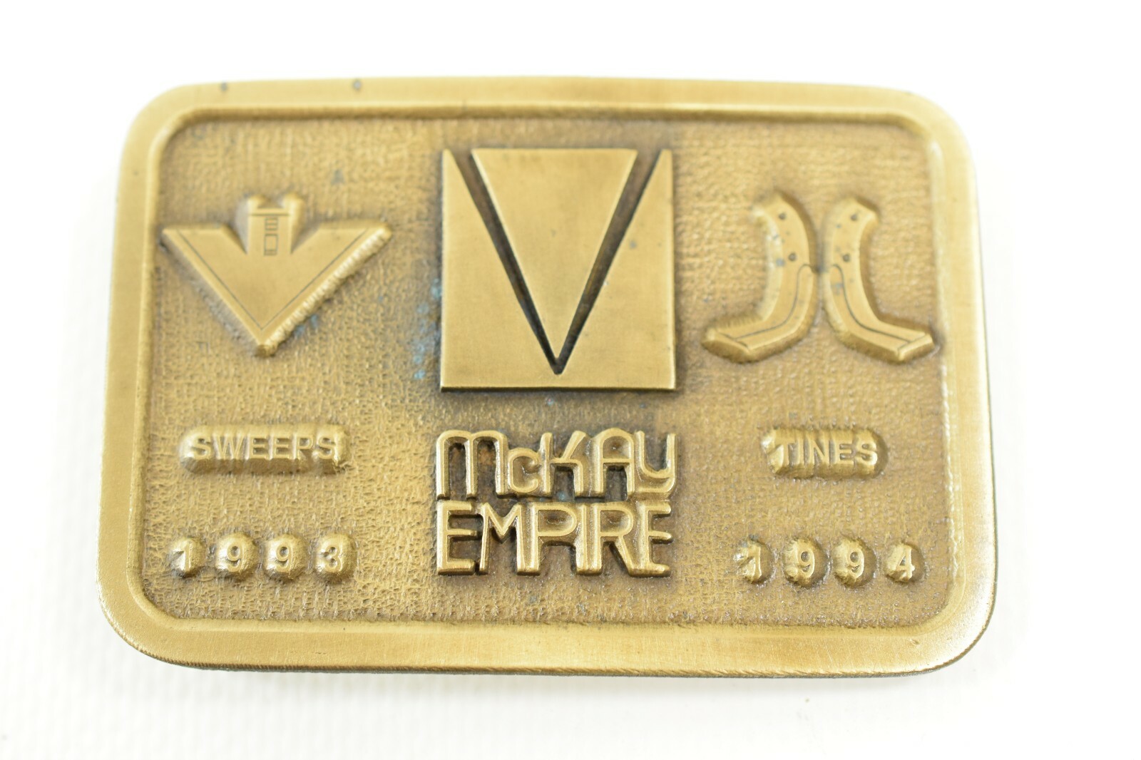 1994 Ralph McKay Industries McKay Empire Plow Company Belt Buckle USA