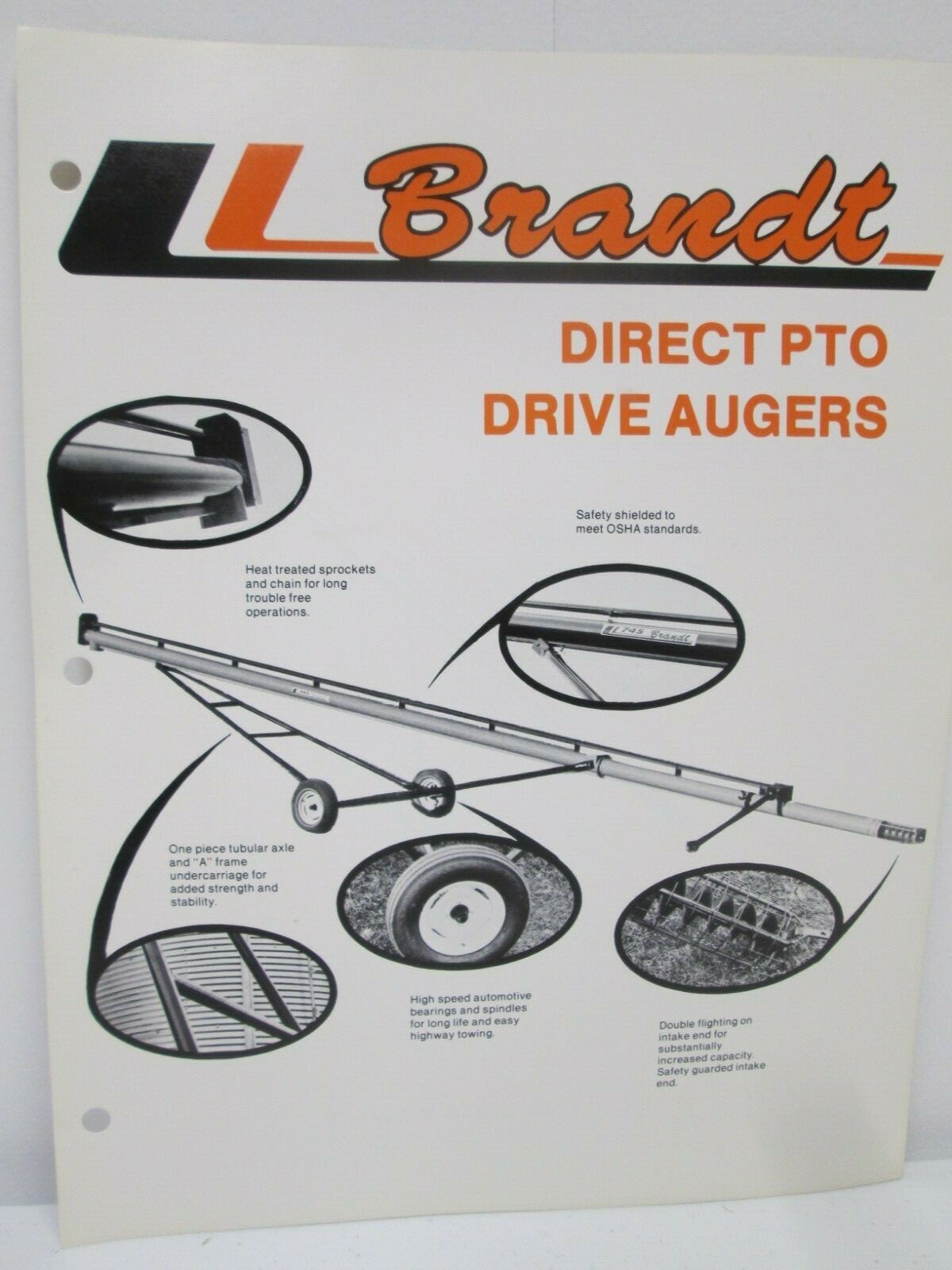 Brandt Machine & Mfg Direct PTO Drive Augers Brochure Grain Auger