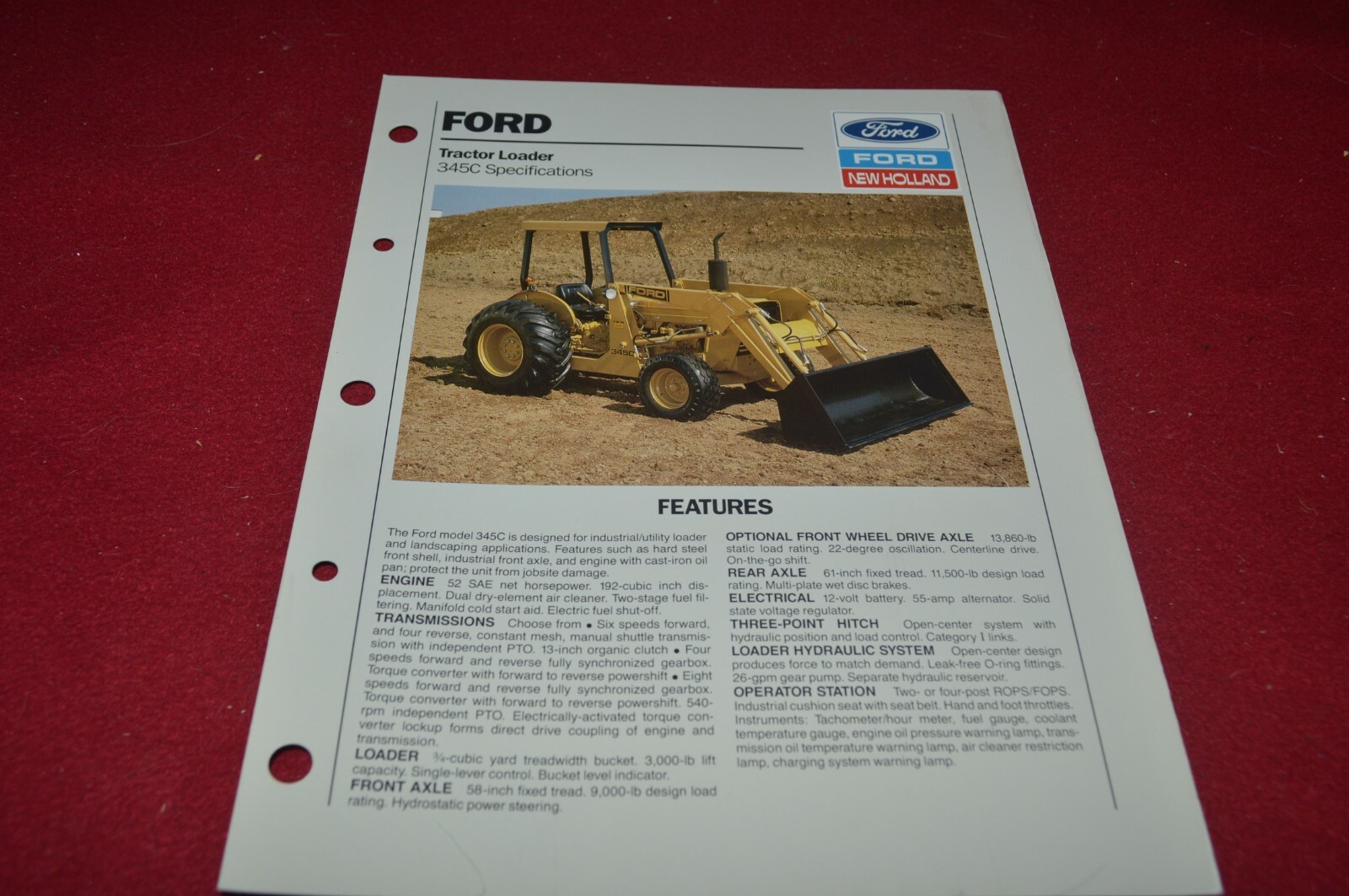 Ford Tractor 345C Loader Brochure DCPA14