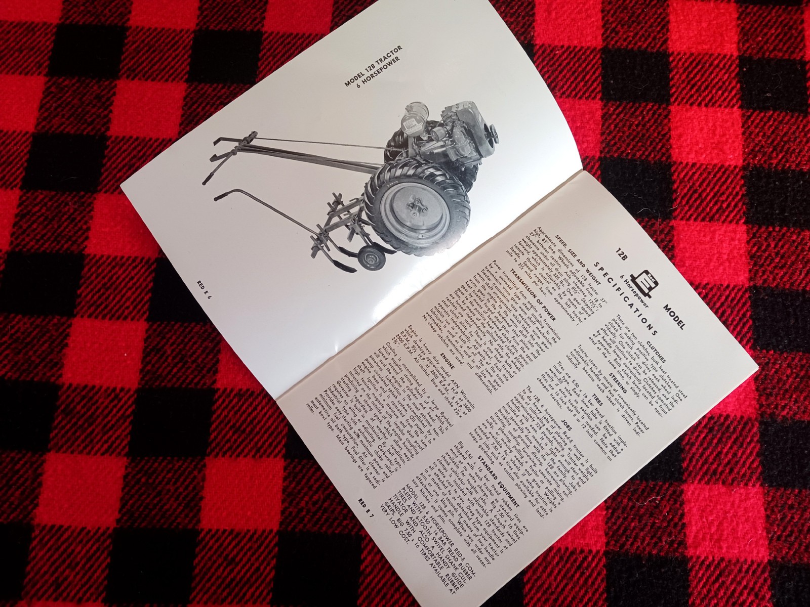 1951 Red-E Garden Riding Tractor Catalog Farm Cultivator Page Brochure