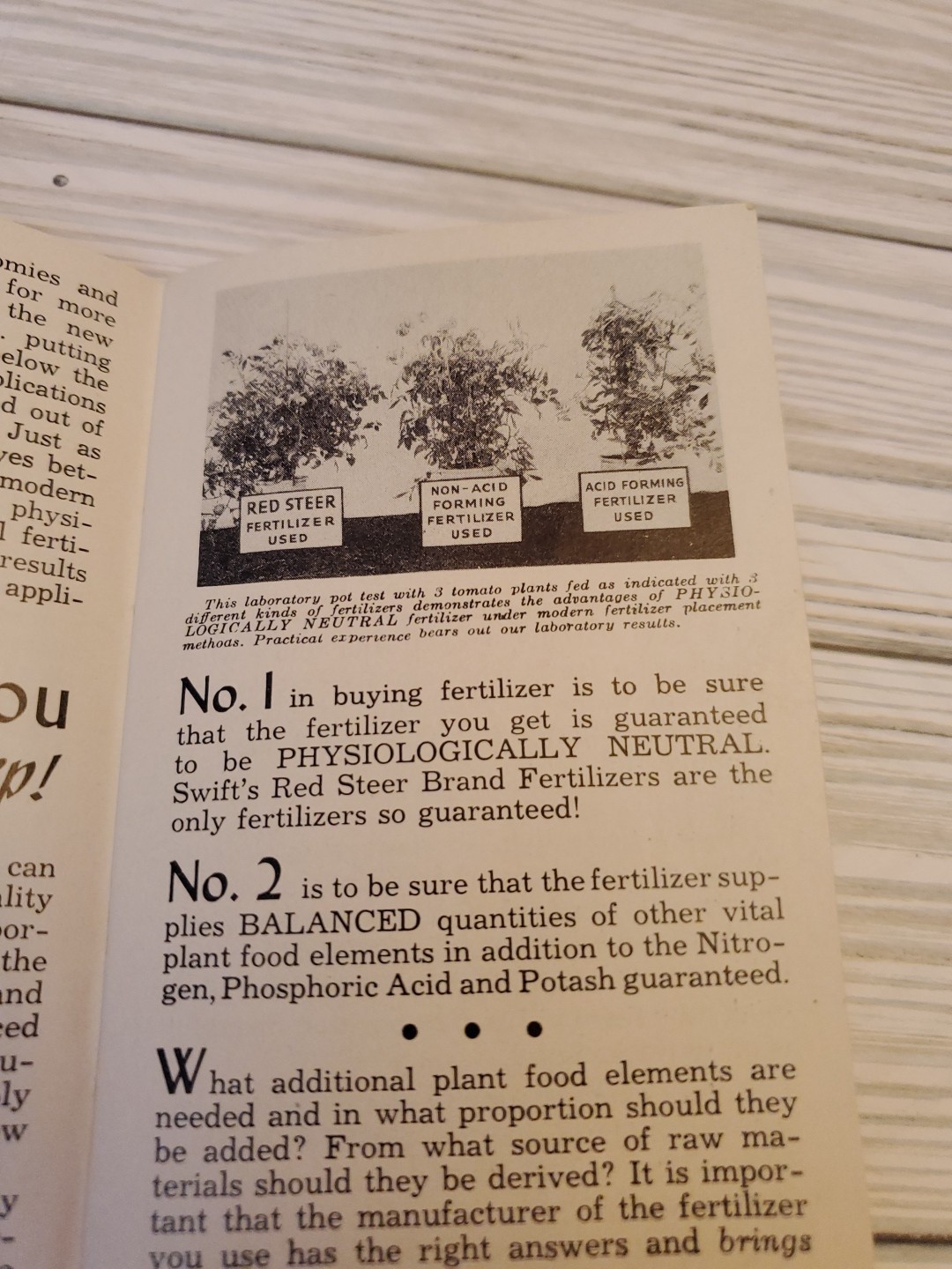 1942 Swift&rsquo;s Red Steer Fertilizers Guide & Memo Book Unused 3&Prime;x5&Prime;