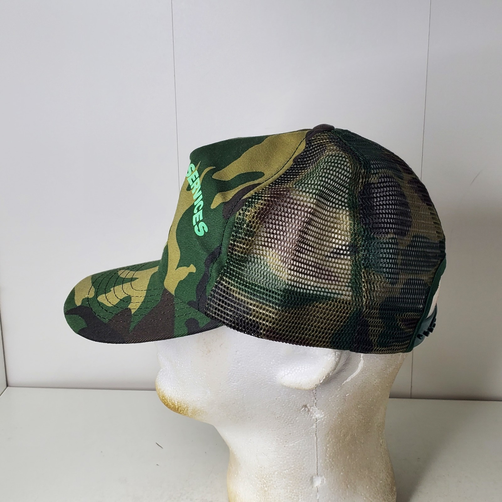 Vintage Farm Credit Services Owensboro KY Camo Trucker Hat Advertising Cap