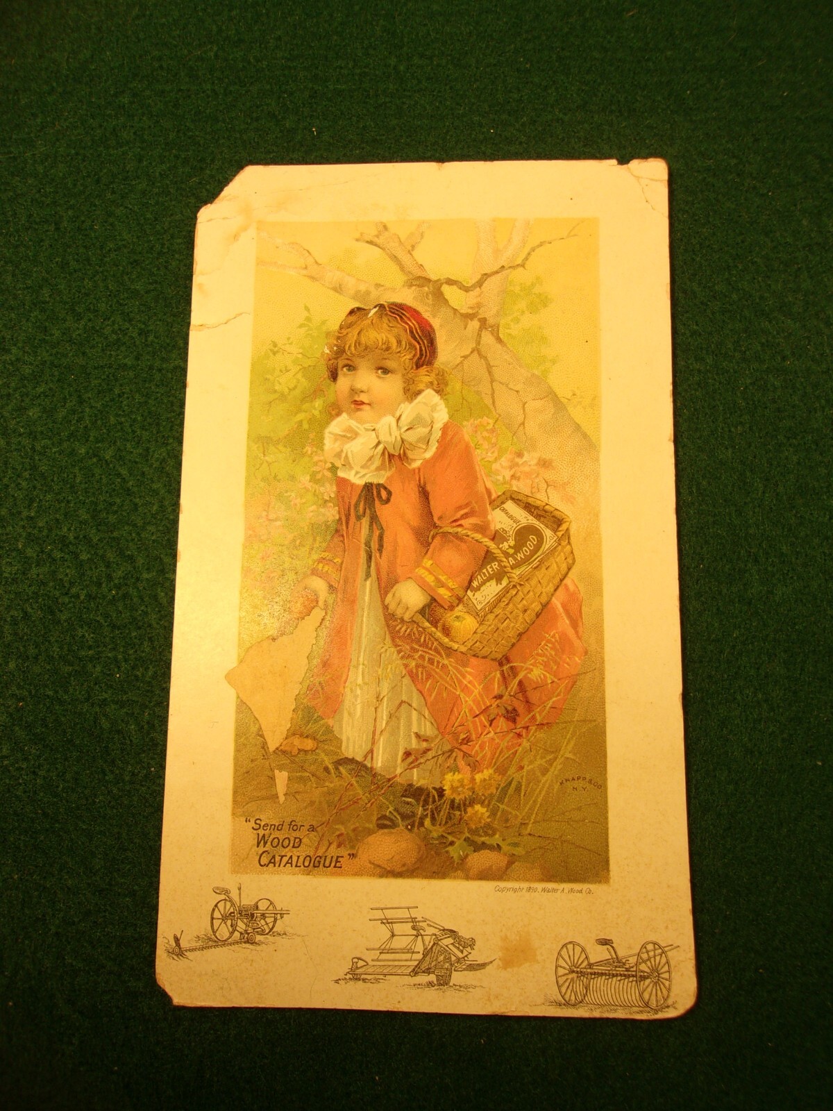 #68, ANTIQUE ADVERTISING CARD « WALTER A. WOOD MOWING & REAPING MACHINE CO. USA »